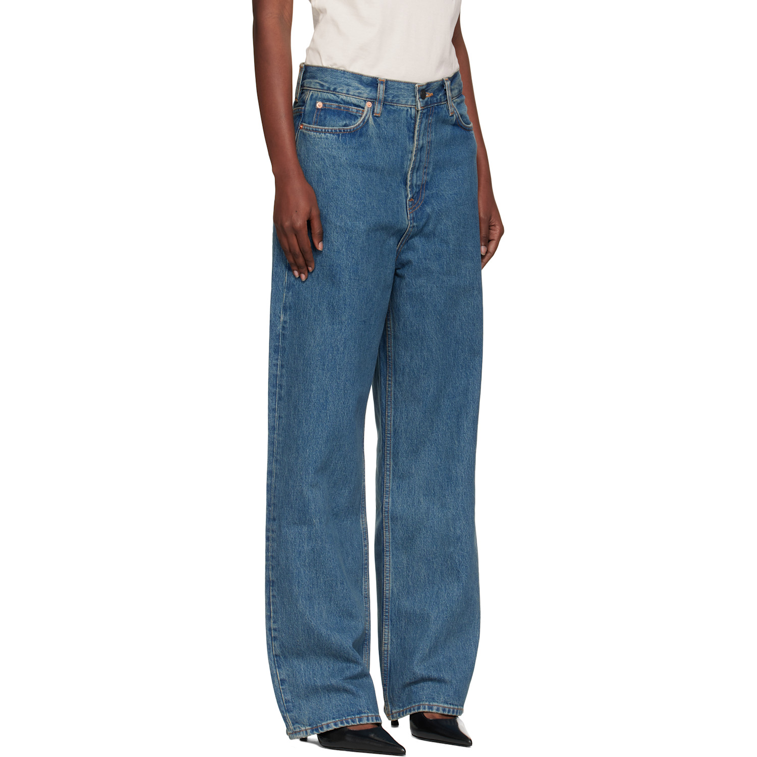  Wardrobe.nyc Blue Low-rise Jeans 