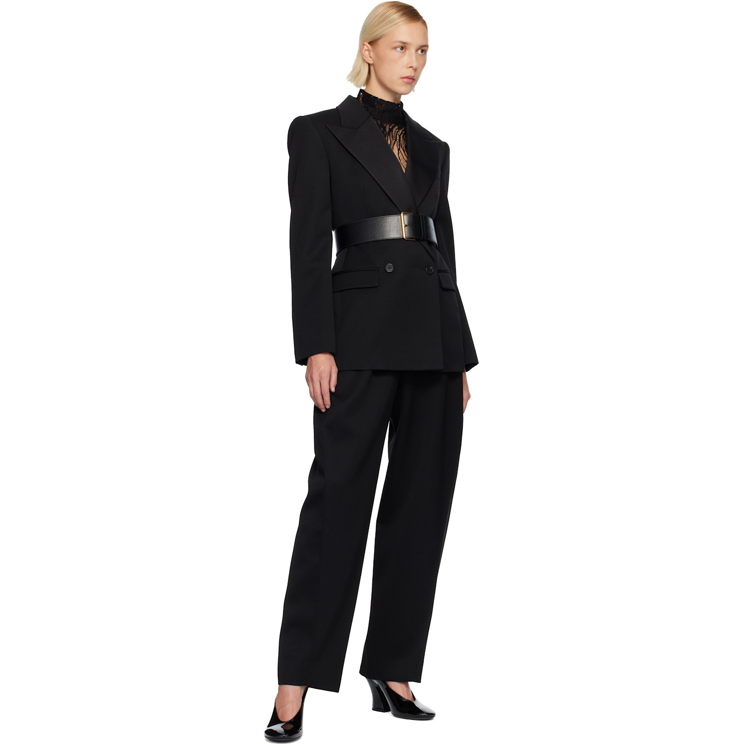  Givenchy Black Voyou Large Belt 