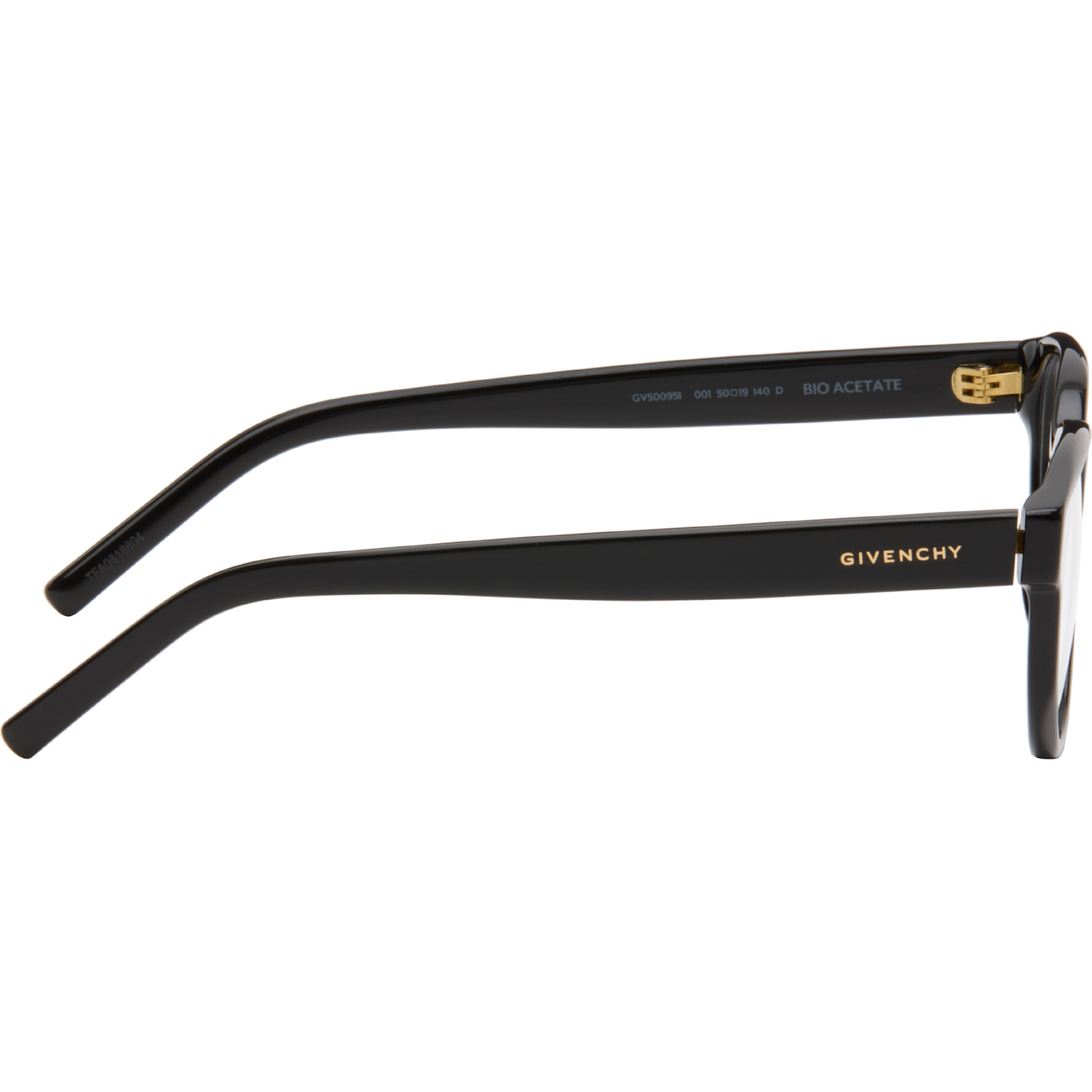  Givenchy Black Gv Day Text Logo Circular Glasses 
