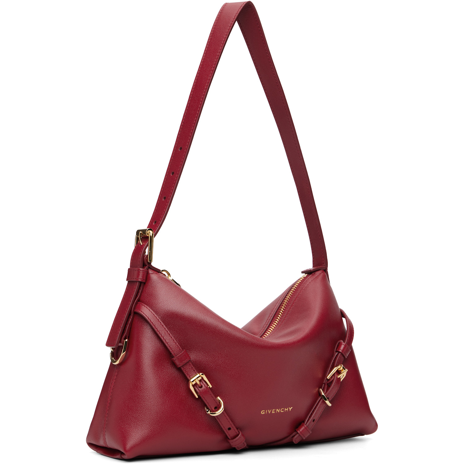  Givenchy Red Mini Voyou Shiny Leather Bag 
