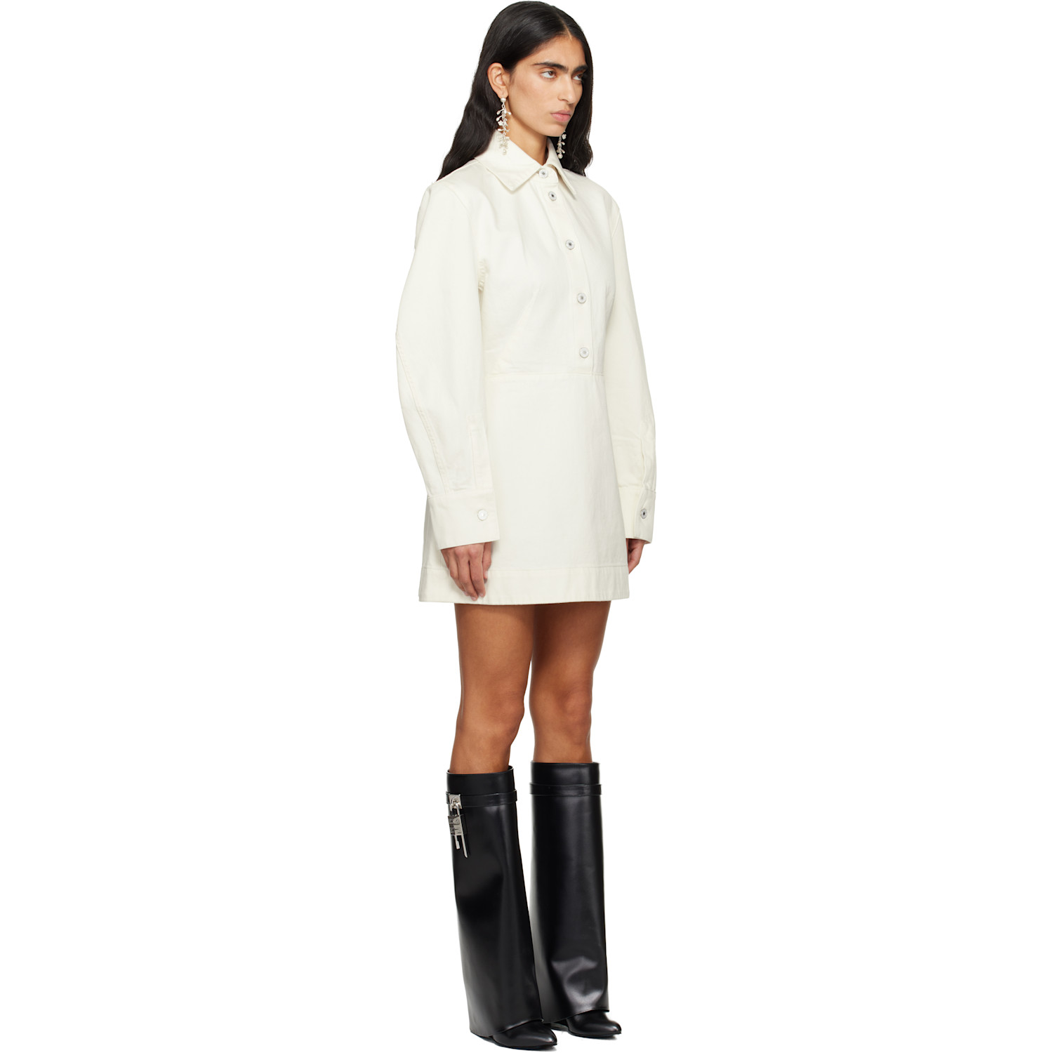  Givenchy White Cocoon Denim Minidress 