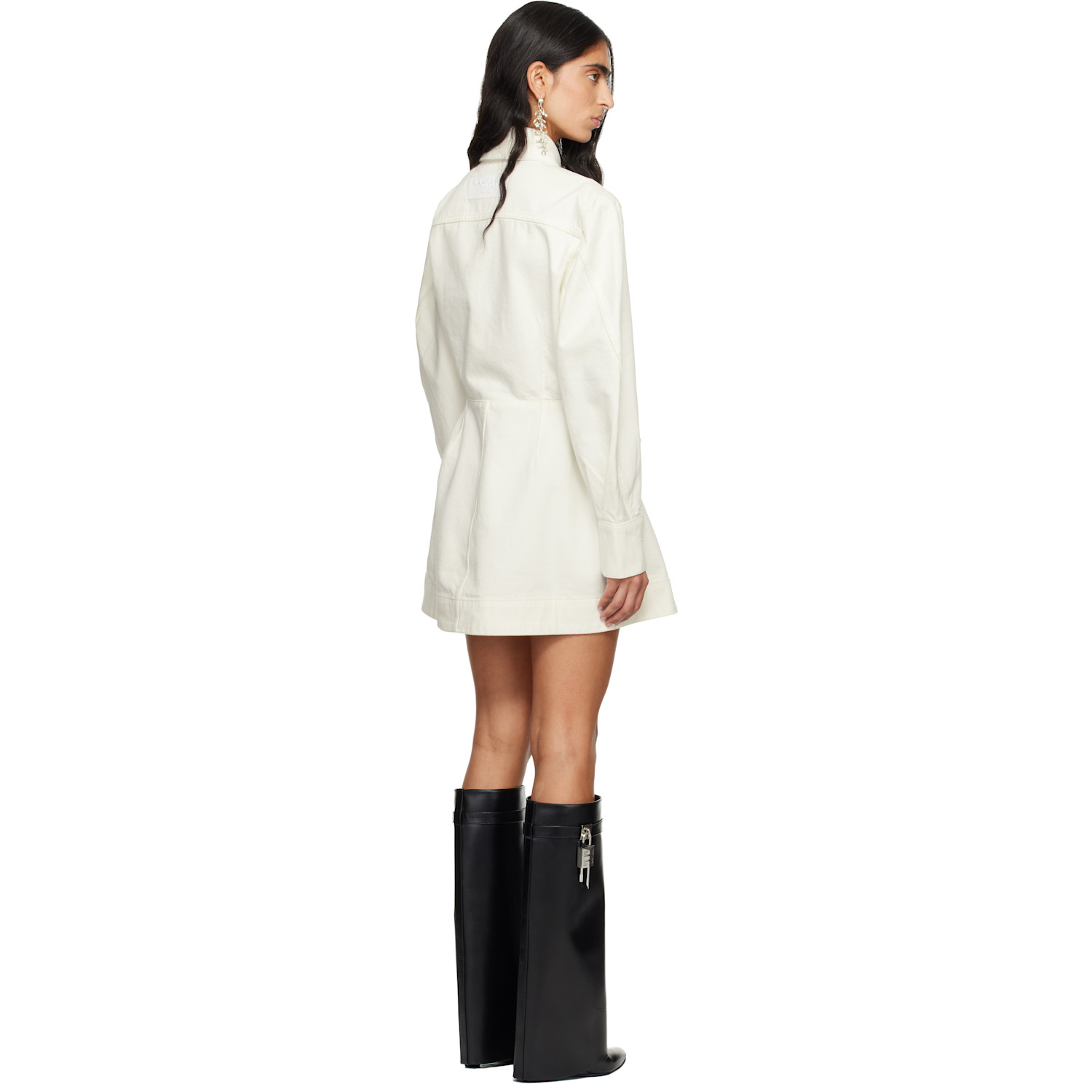  Givenchy White Cocoon Denim Minidress 