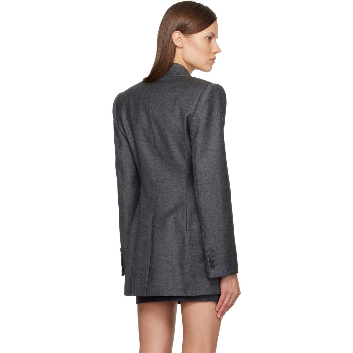  Givenchy Gray Double-breasted Blazer 