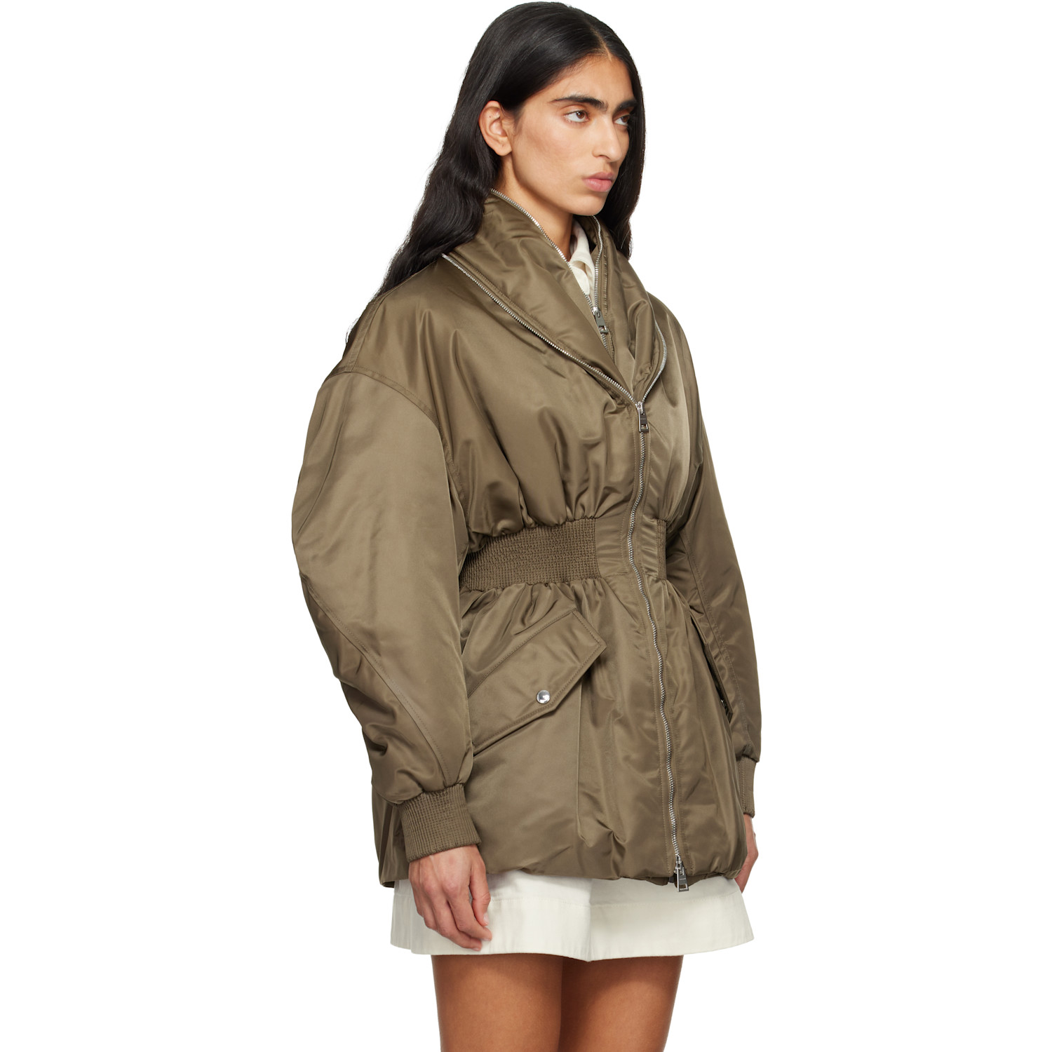  Givenchy Khaki Hourglass Bomber Jacket 