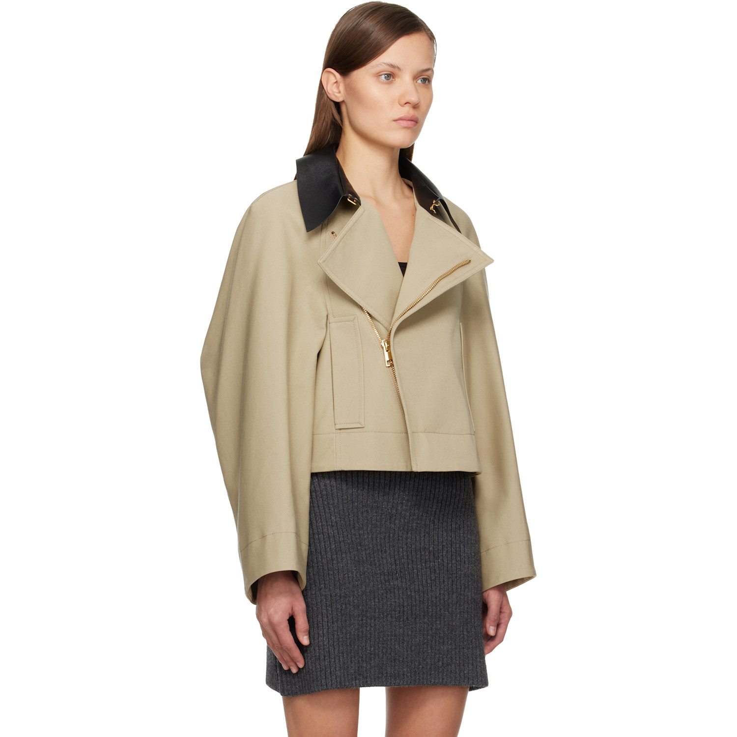  Givenchy Beige Cropped Peacoat 