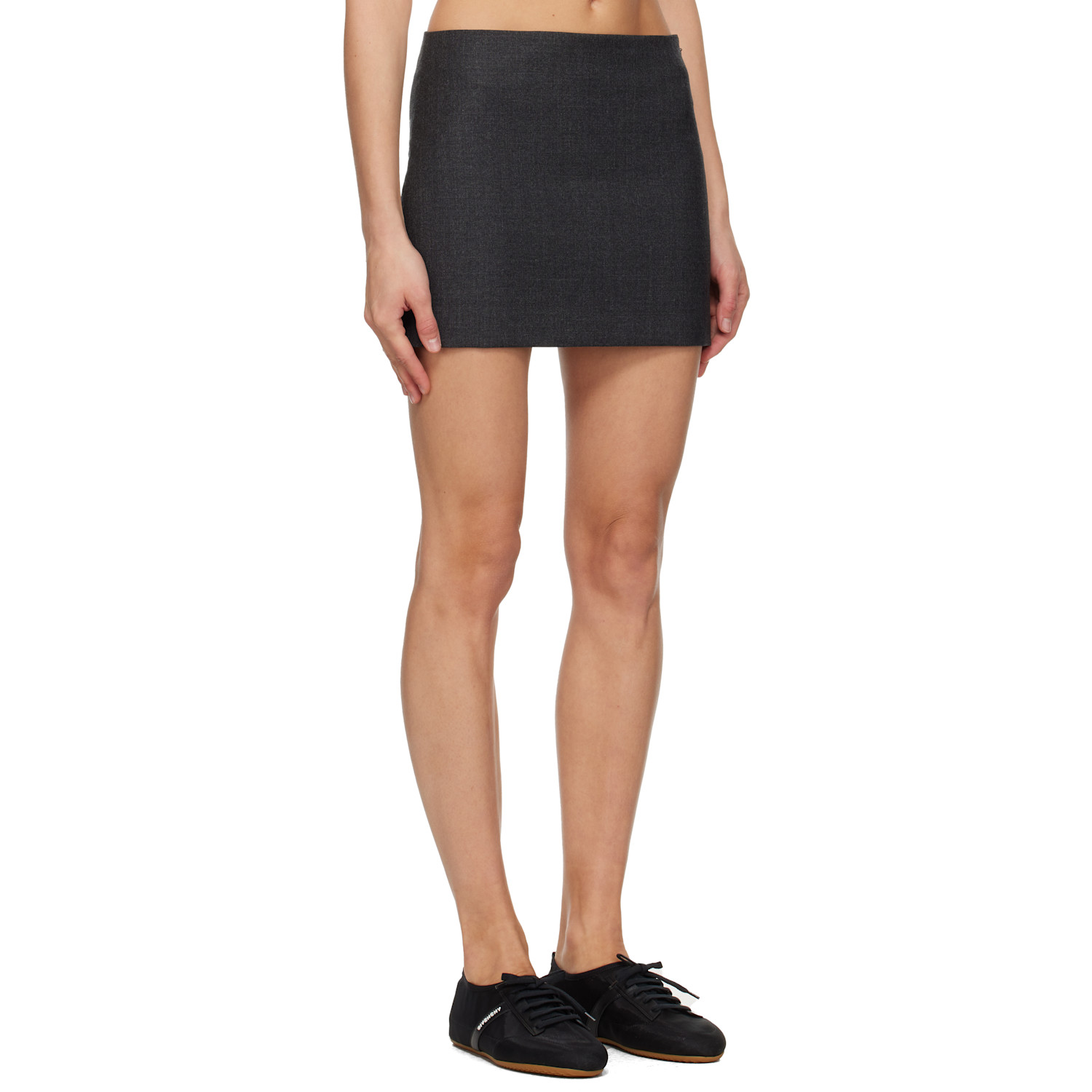  Givenchy Gray Wool Miniskirt 