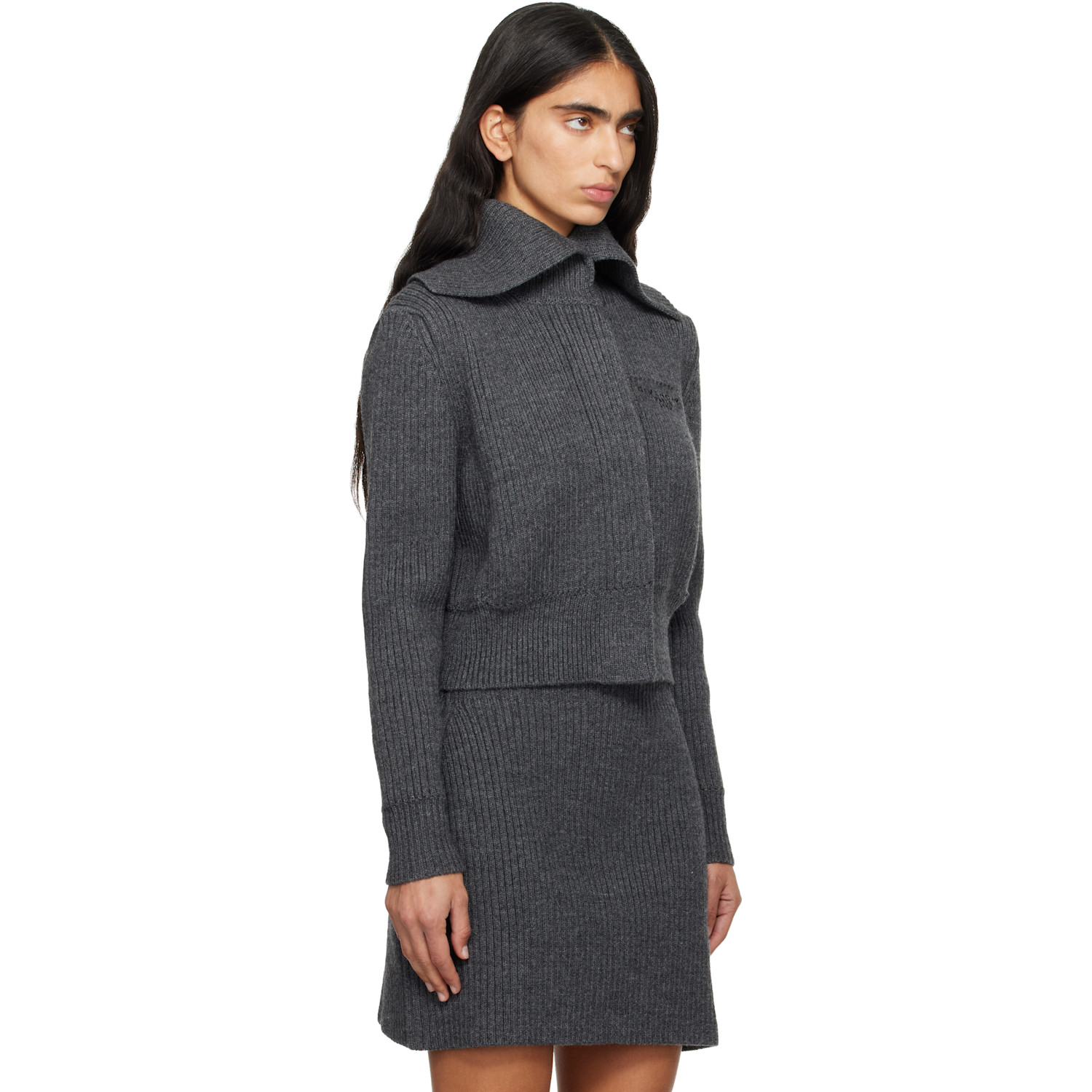  Givenchy Gray Wool Cardigan 