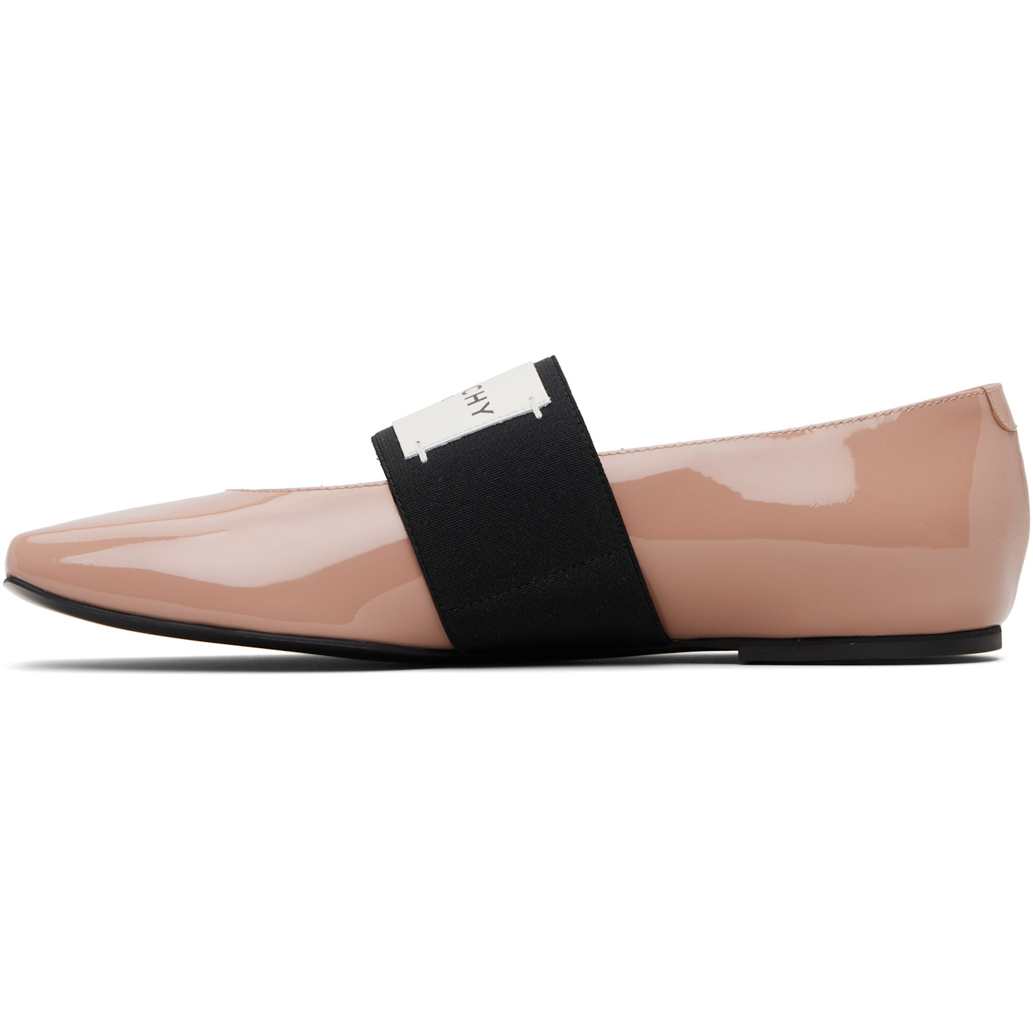  Givenchy Pink Sliced Square Patent Leather Ballerina Flats 