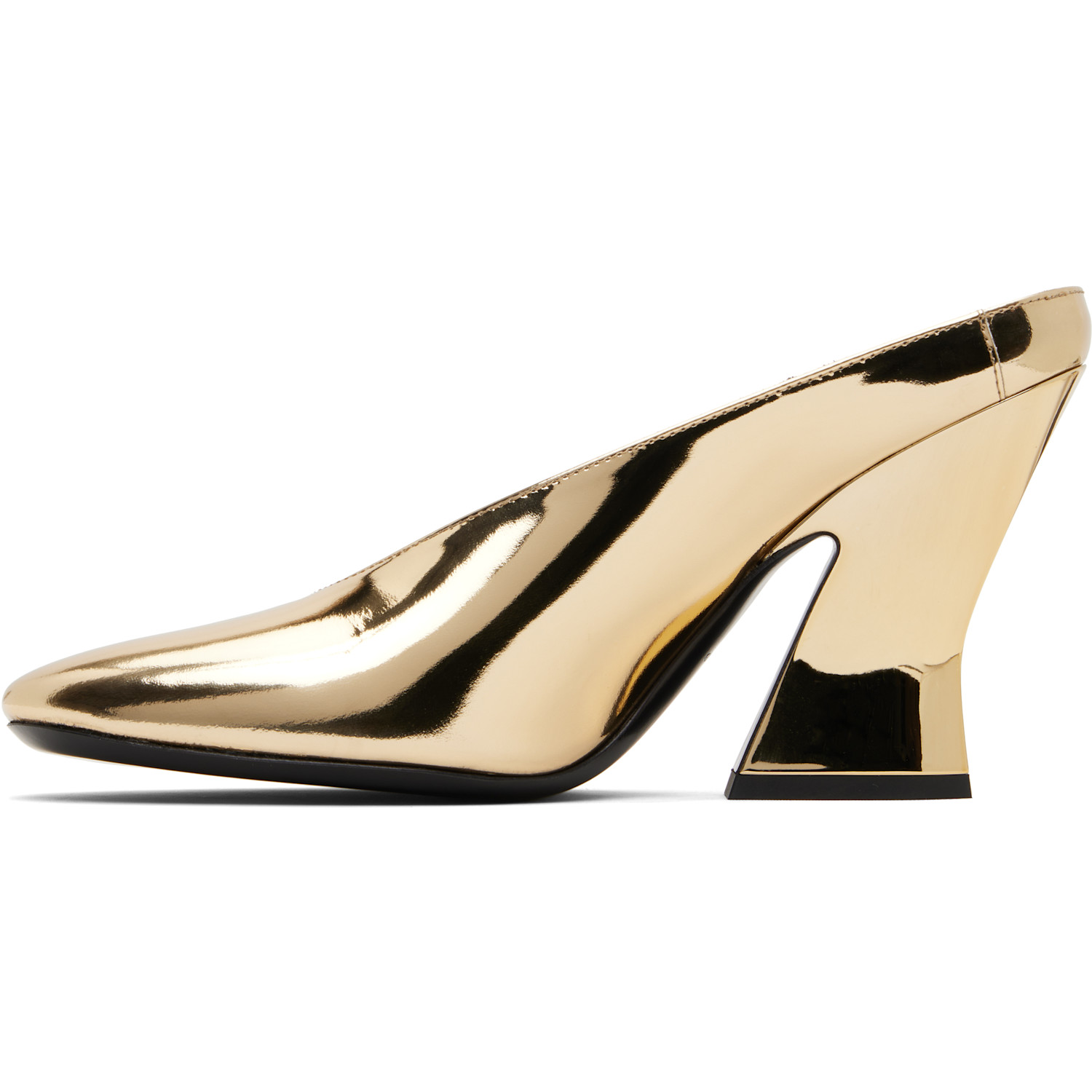  Givenchy Gold Sculpted Mules 