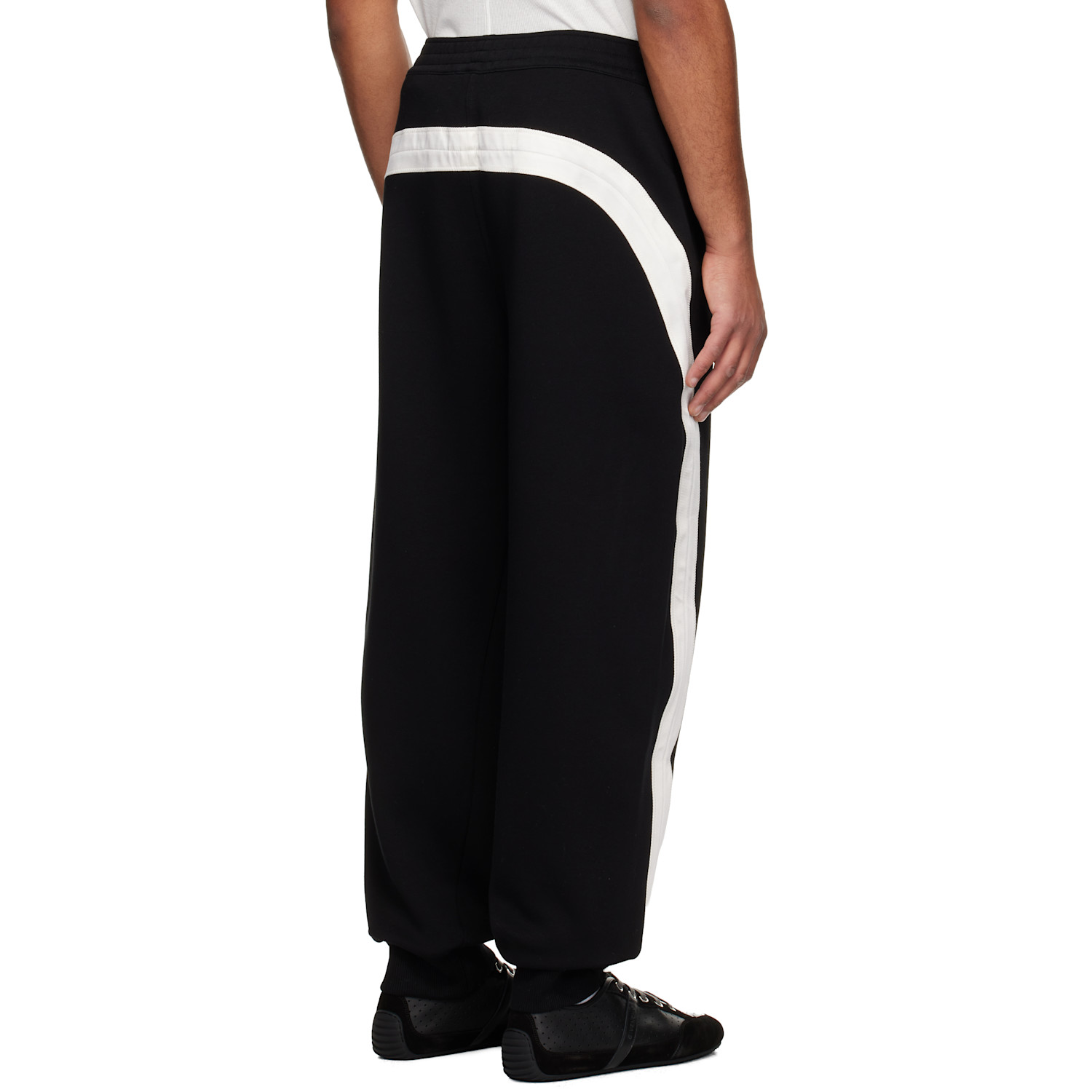  Givenchy Black Open Seam Contrast Sweatpants 
