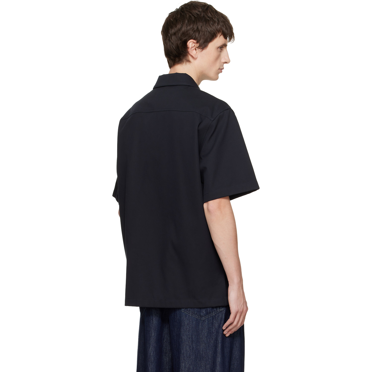  Givenchy Navy 'givenchy Paris' Cotton Twill Shirt 