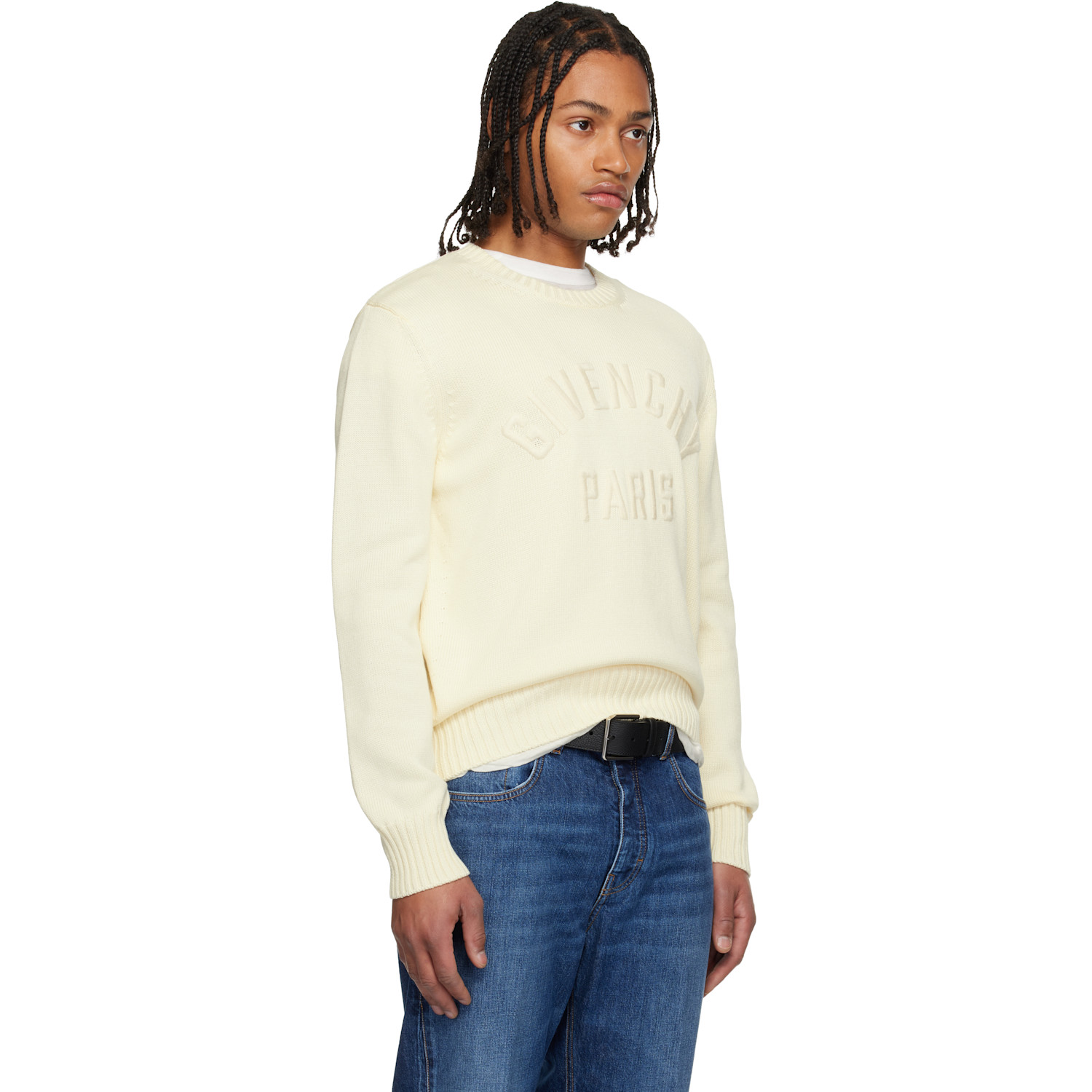  Givenchy Off-white Cotton Knit Sweater 