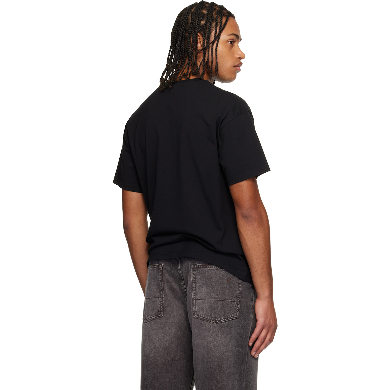 Givenchy Black Cotton 'givenchy' Stamp Print T-shirt 