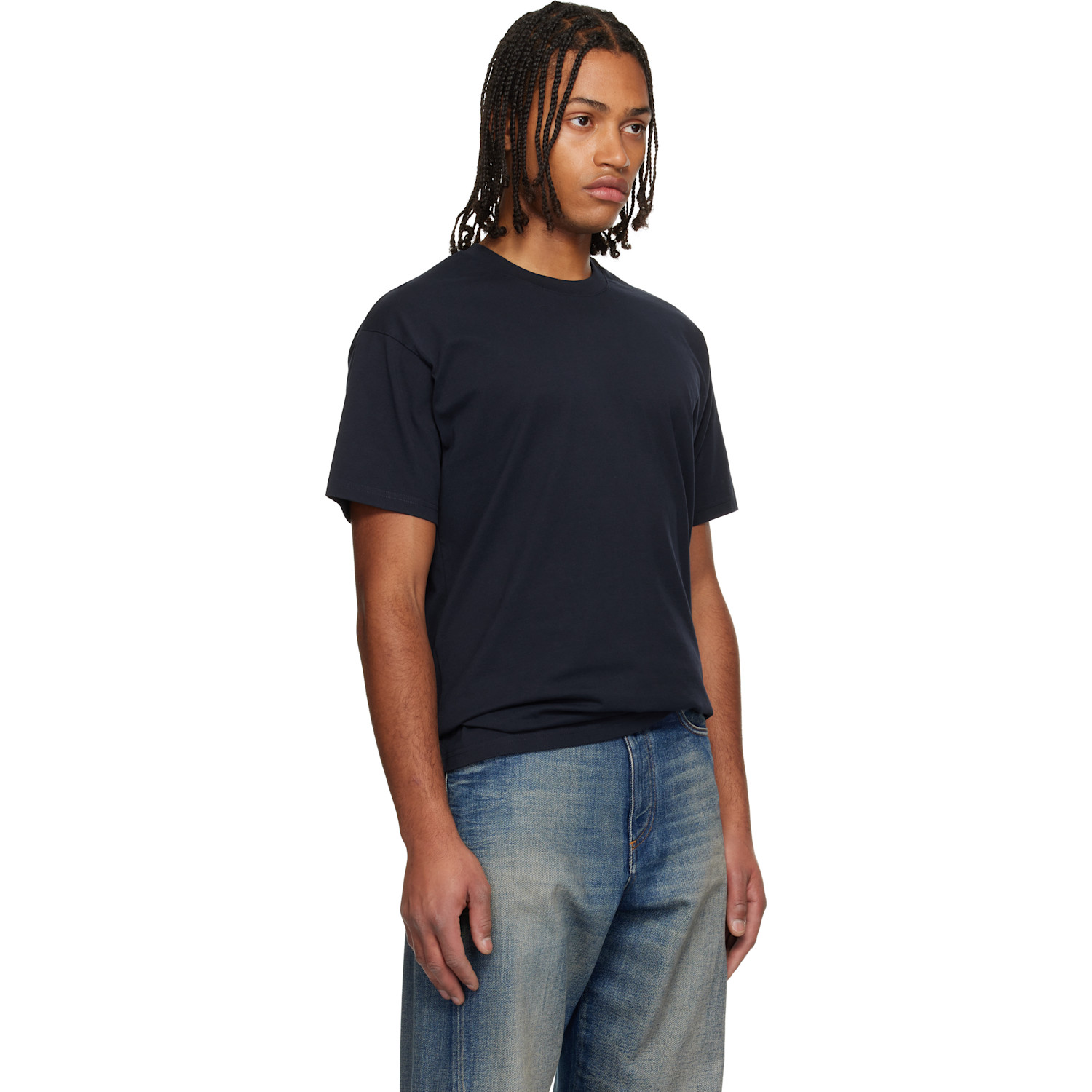  Givenchy Navy Cotton 'givenchy Stamp' T-shirt 