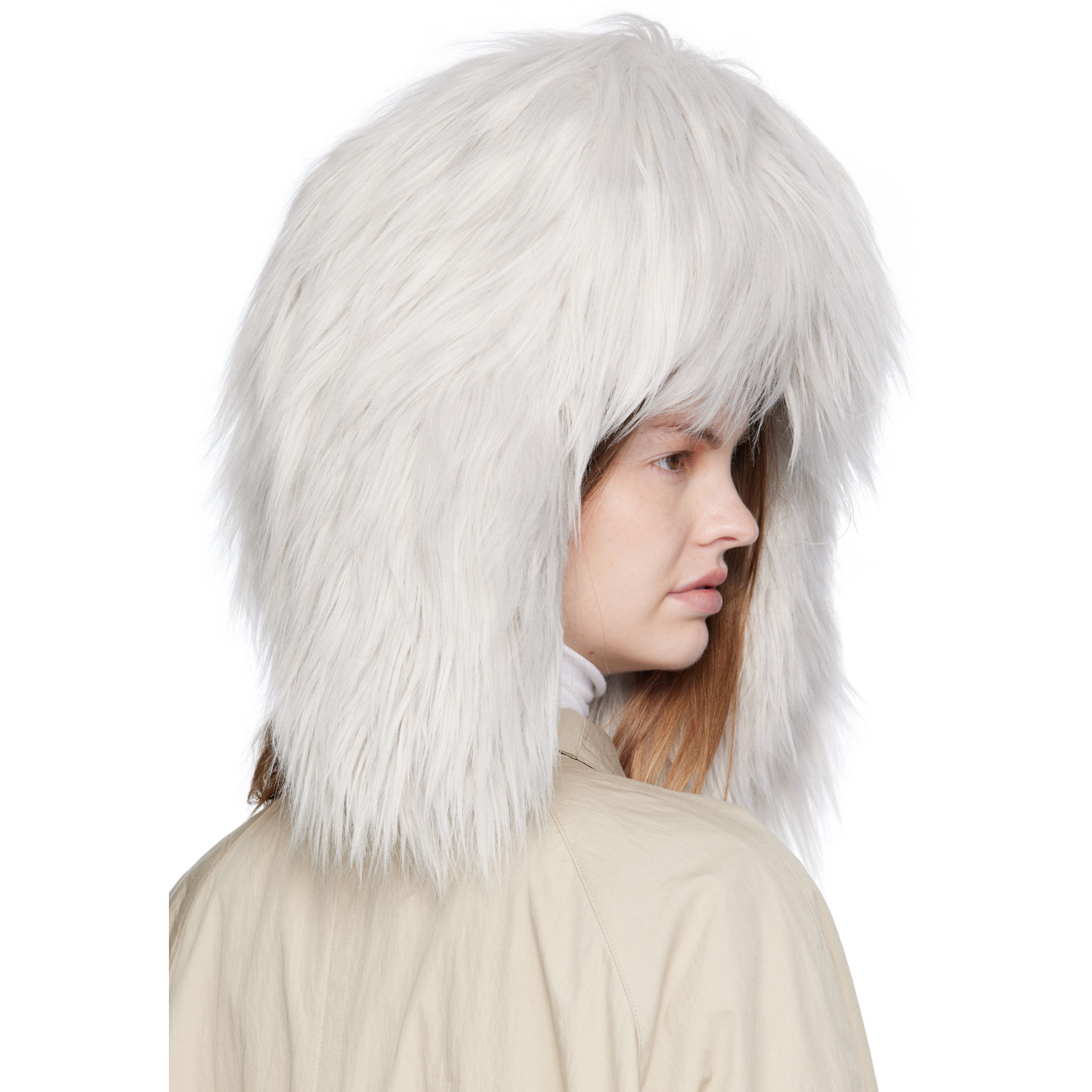  Ruslan Baginskiy Gray Faux-fur Aviator Hat 