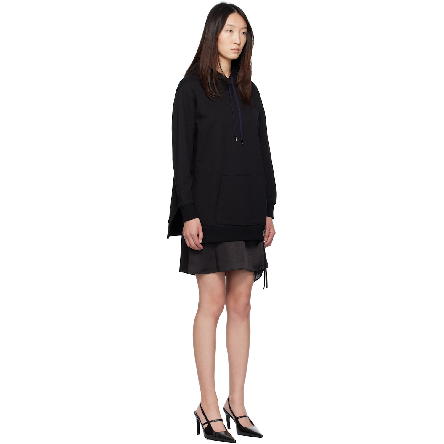  3.1 Phillip Lim Black Combo Hoodie & Minidress Set 