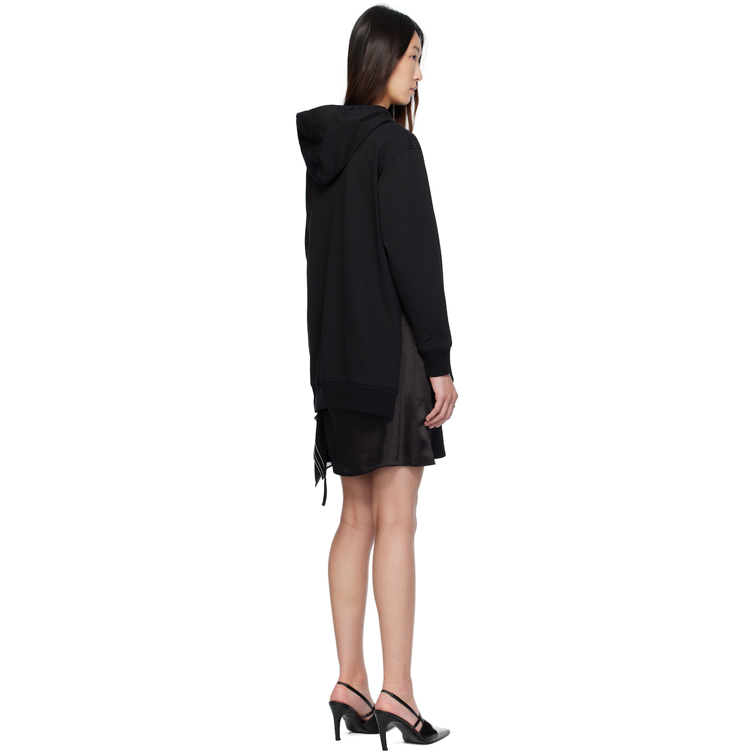  3.1 Phillip Lim Black Combo Hoodie & Minidress Set 