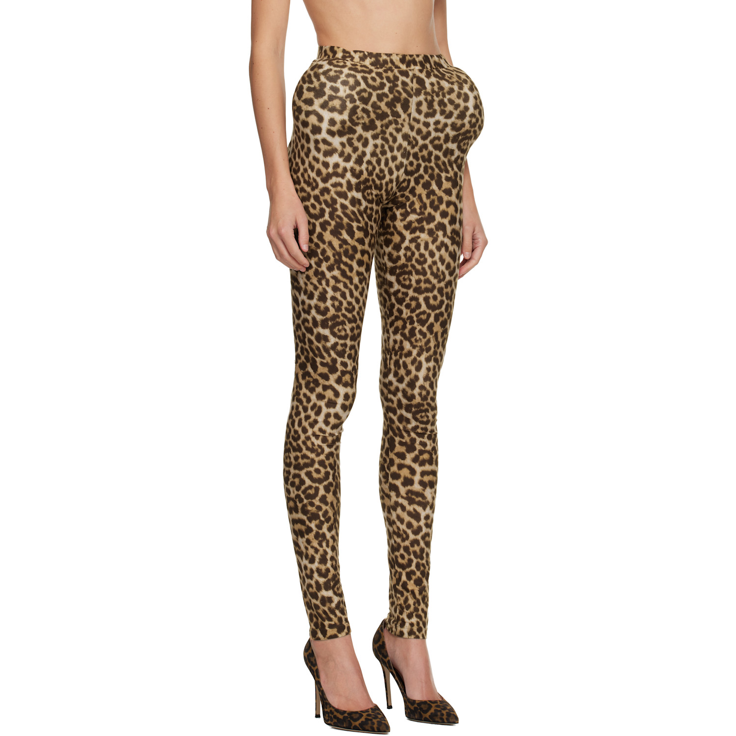  Duran Lantink Beige Padded Jersey Leggings 