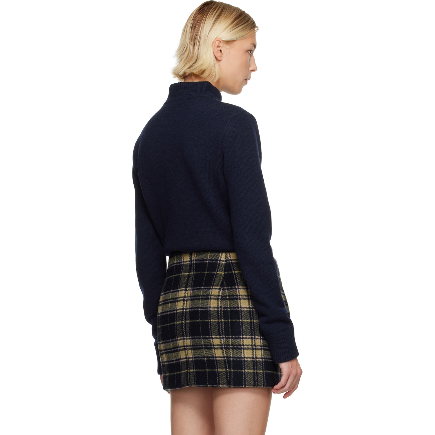  Duran Lantink Navy Heron Knit Turtleneck 