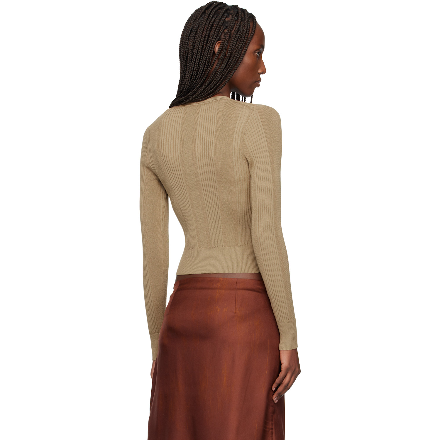  Proenza Schouler Khaki Currin Cardigan 