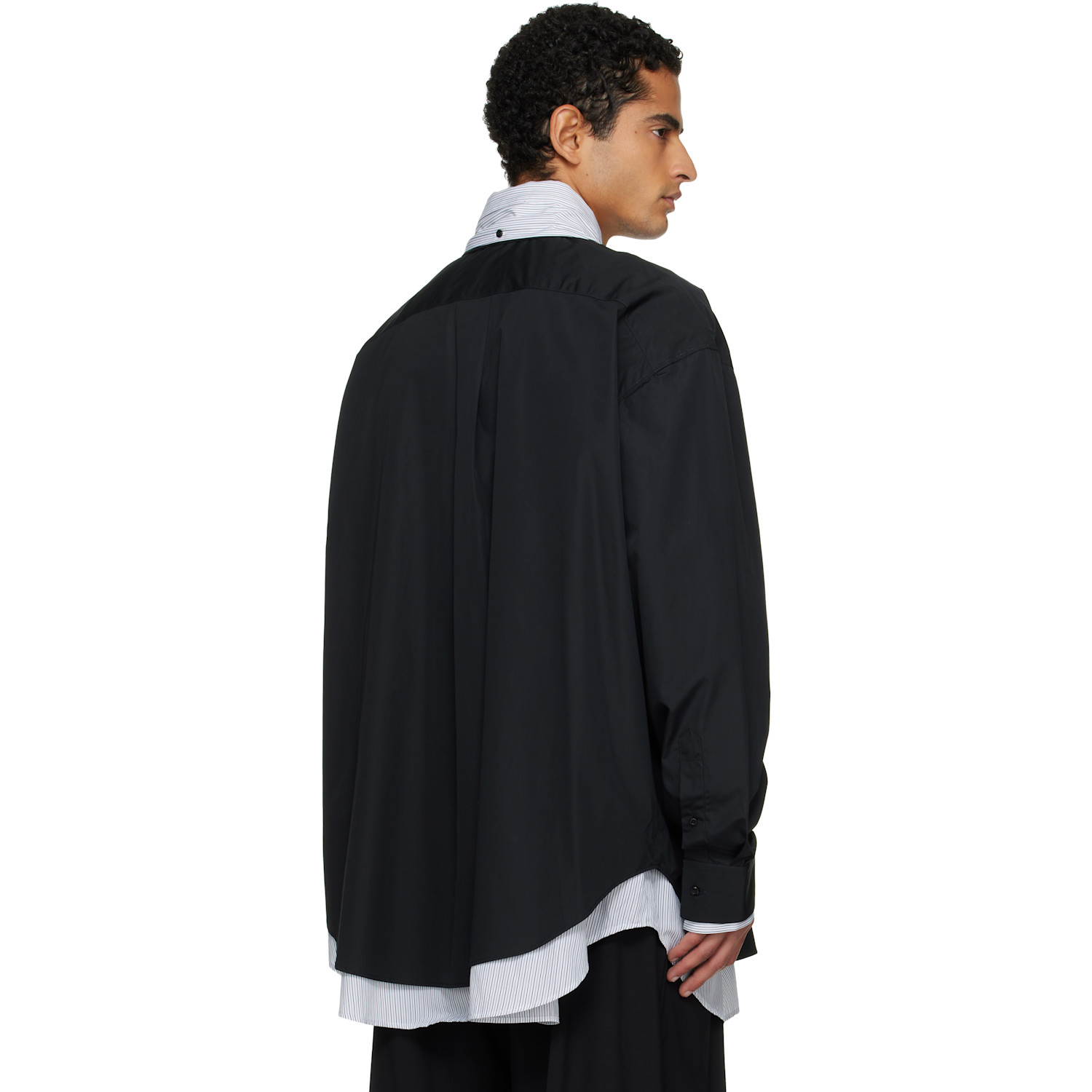  Alainpaul Black Double-layered L/s Overshirt 