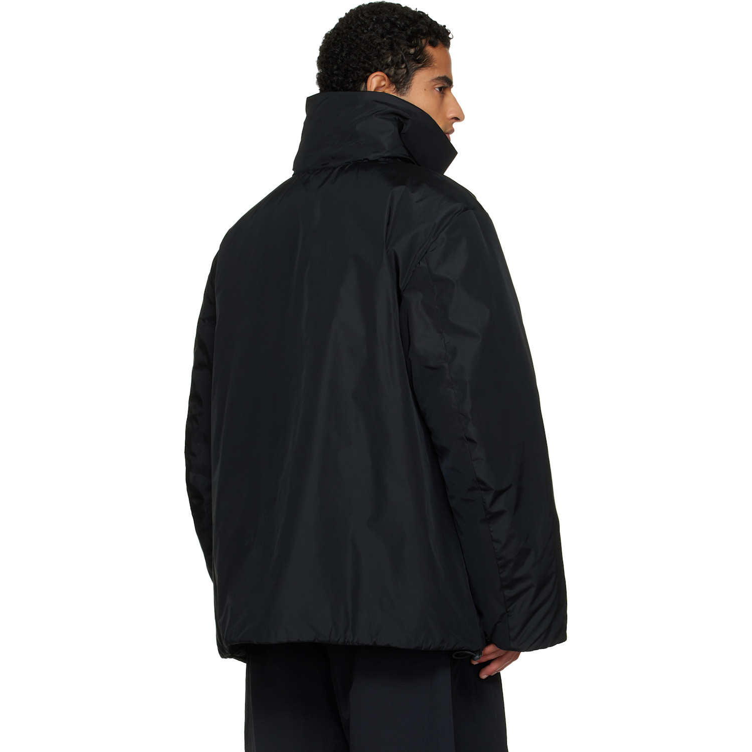  Alainpaul Black Oversized Padded Minimalist Anorak 