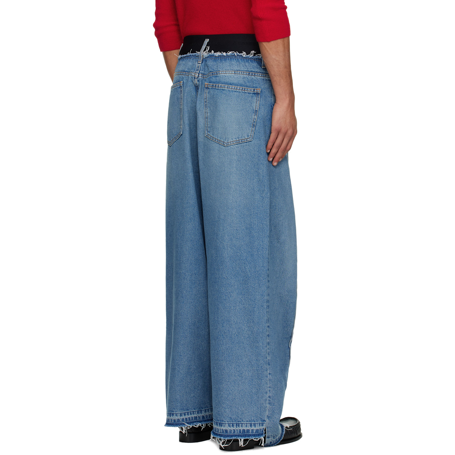  Alainpaul Blue Knee Shape Jeans 
