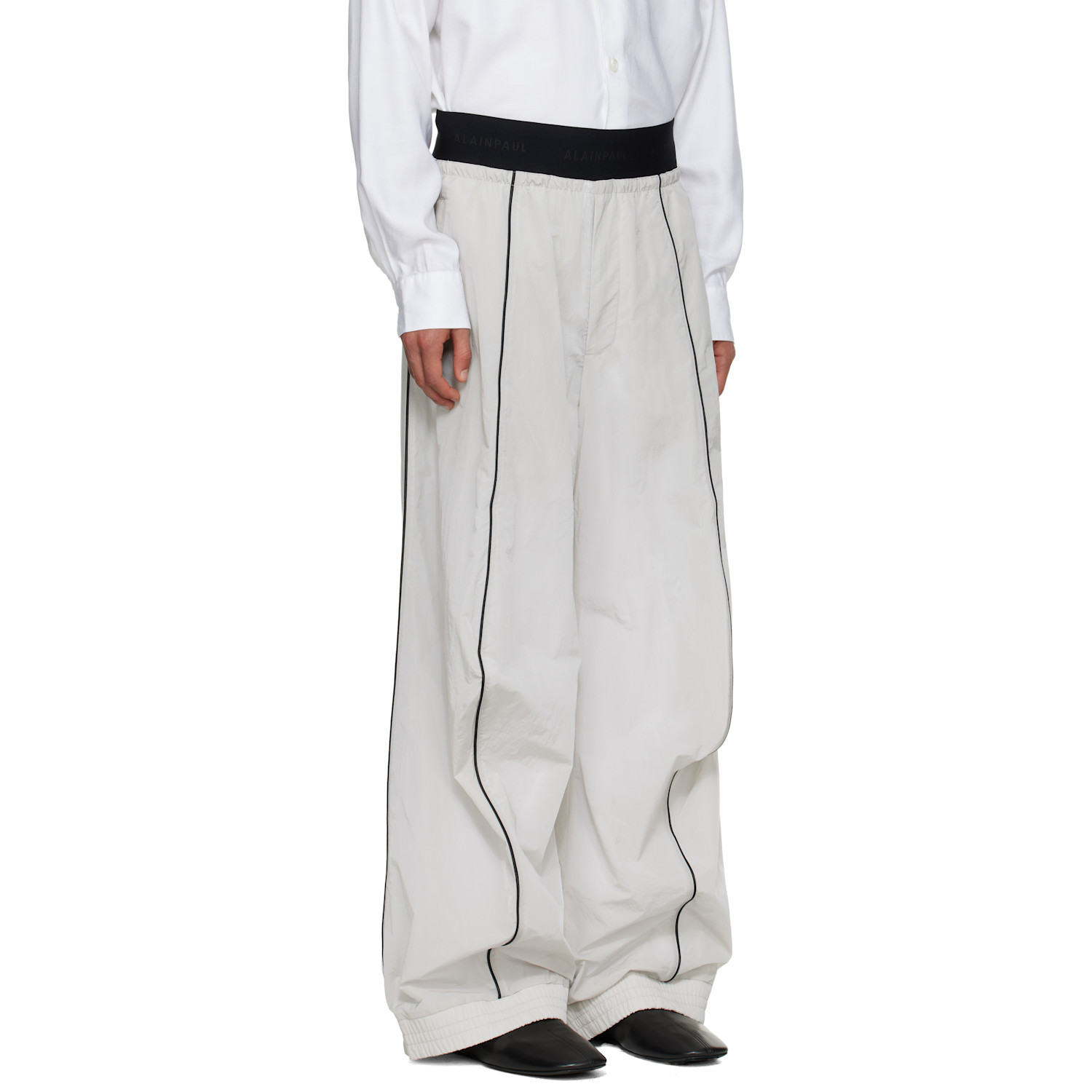  Alainpaul Grey Knee Shape Track Pants 