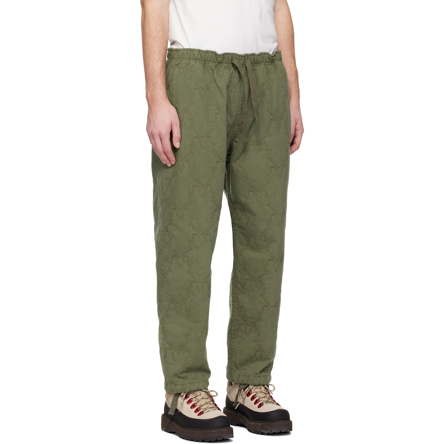  South2 West8 Khaki String Slack Trousers 