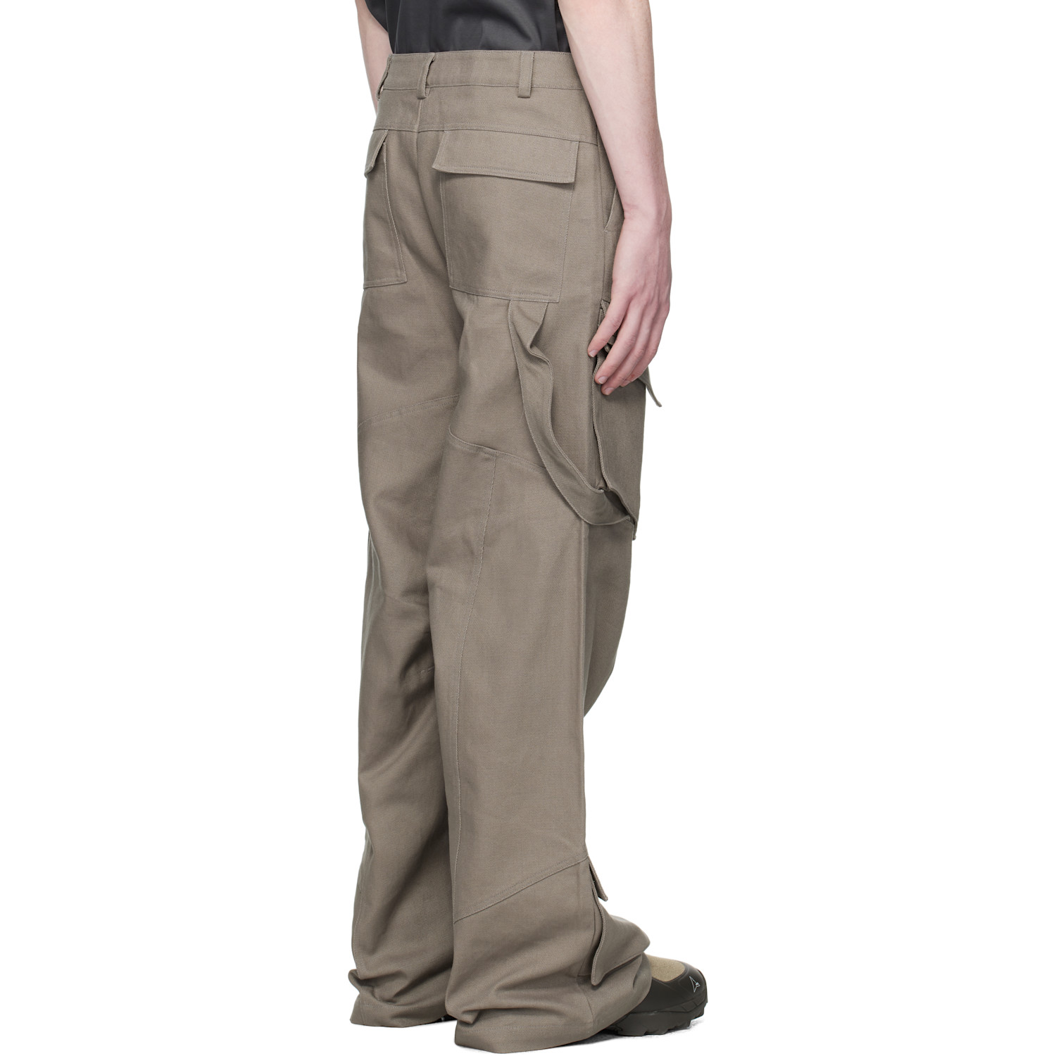  Heliot Emil Gray Cellulae Cargo Pants 