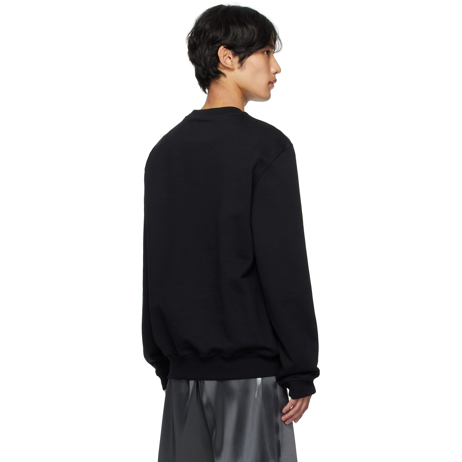  Heliot Emil Black Astrape Crewneck Sweatshirt 