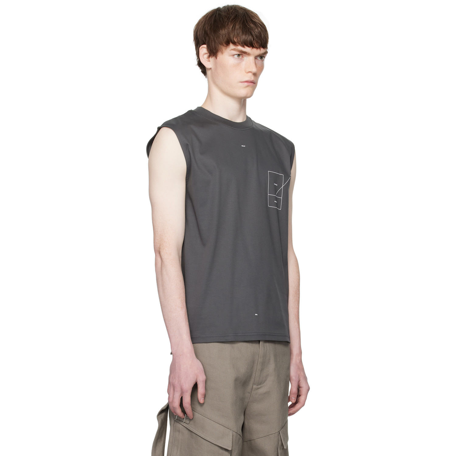 Heliot Emil Gray Retina Tank Top 