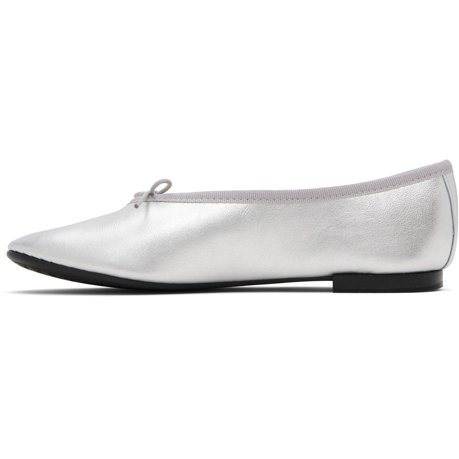  Repetto Silver Lilouh Almond Toe Ballerina Flats 