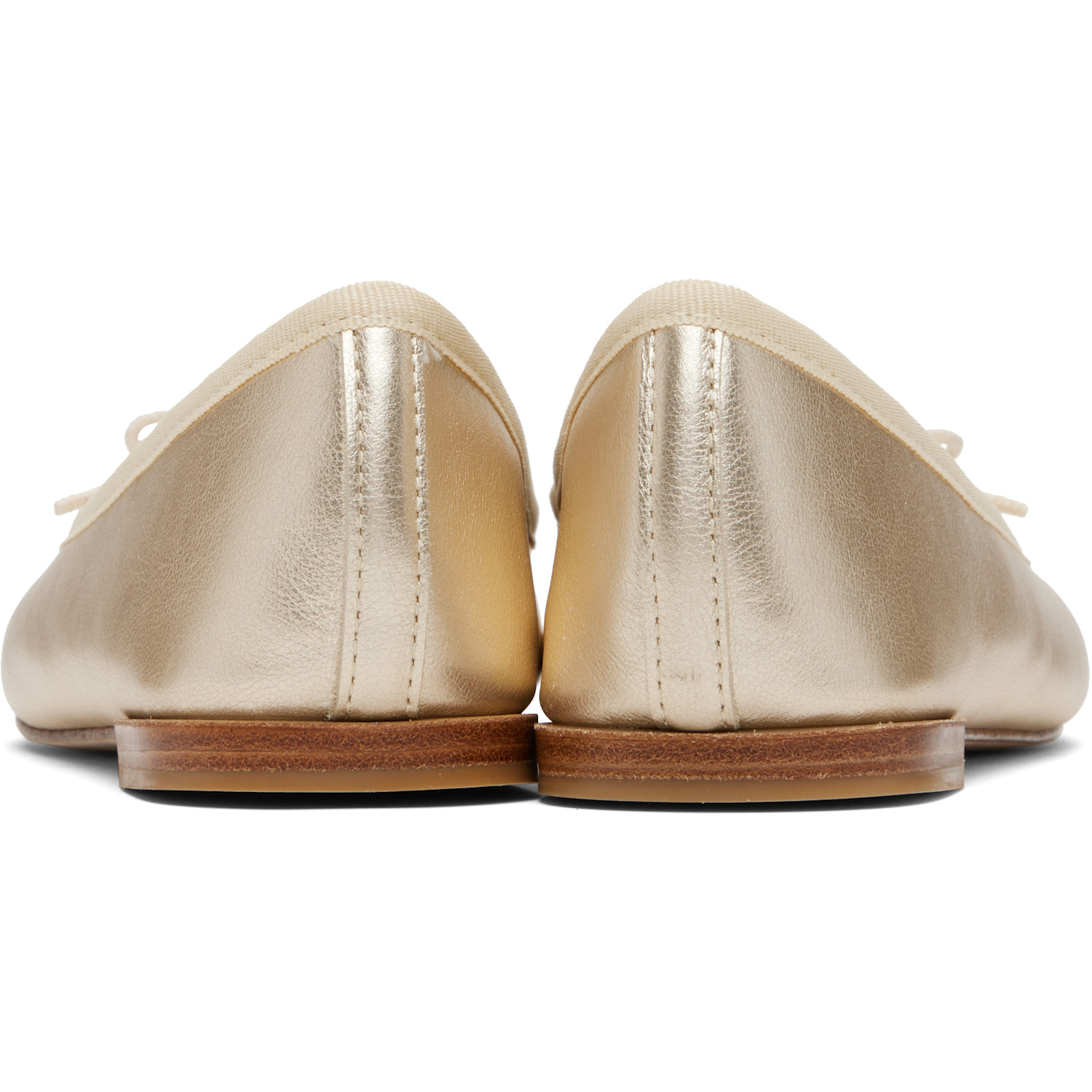  Repetto Gold Cendrillon Ballerina Flats 
