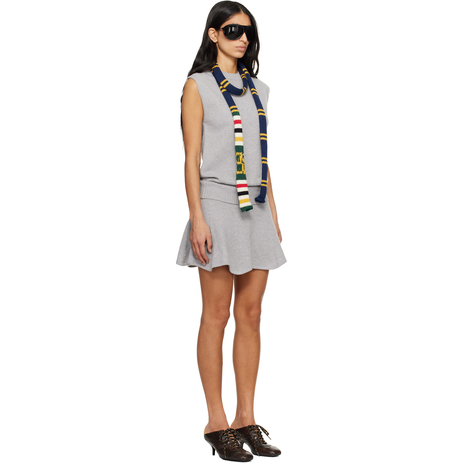  Stefan Cooke Gray Knitted Tank Minidress 