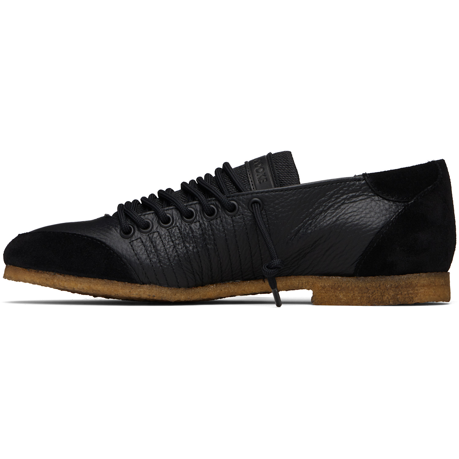  Stefan Cooke Black Laced Trainer Sneakers 