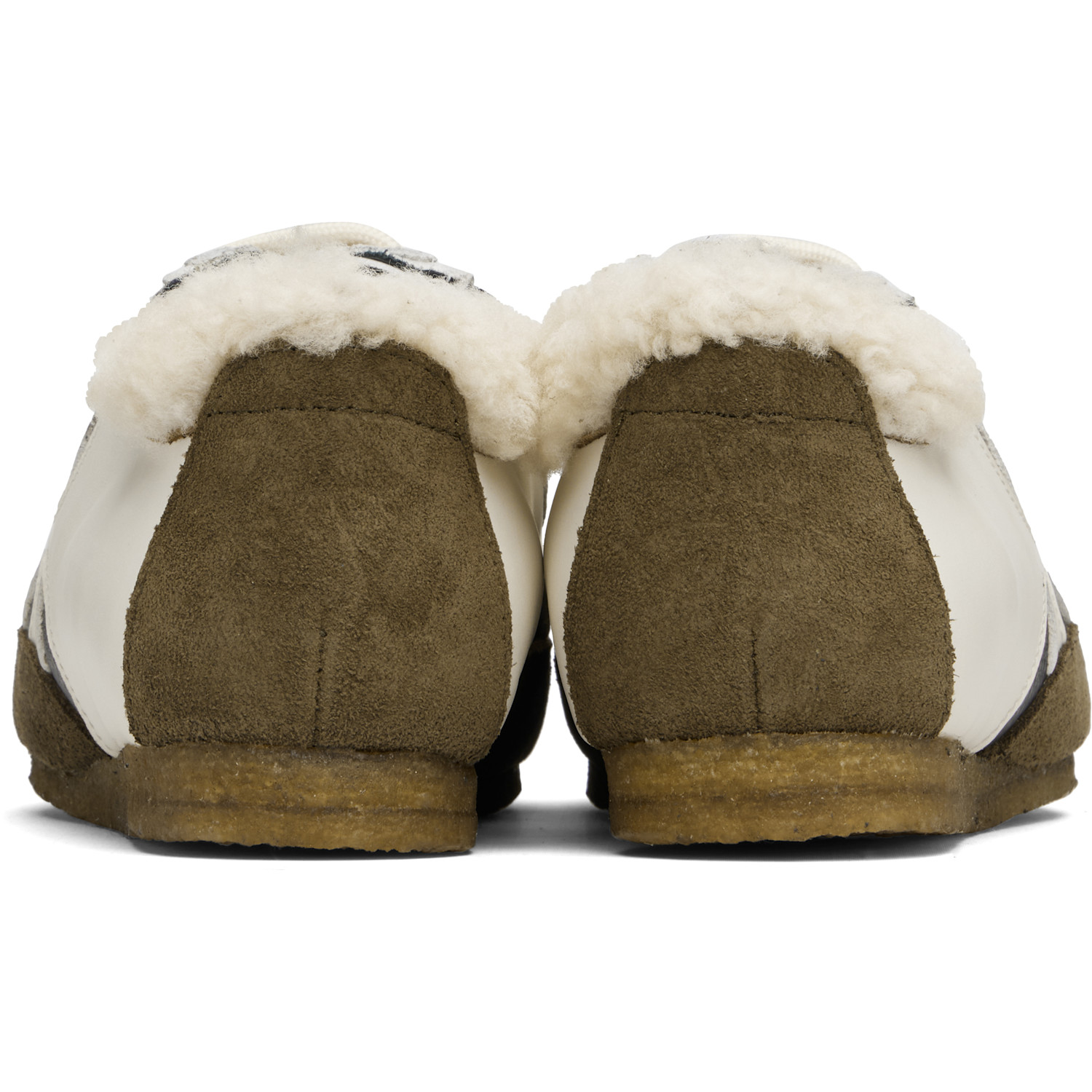  Stefan Cooke Off-white & Khaki Slashed Trainer Sneakers 