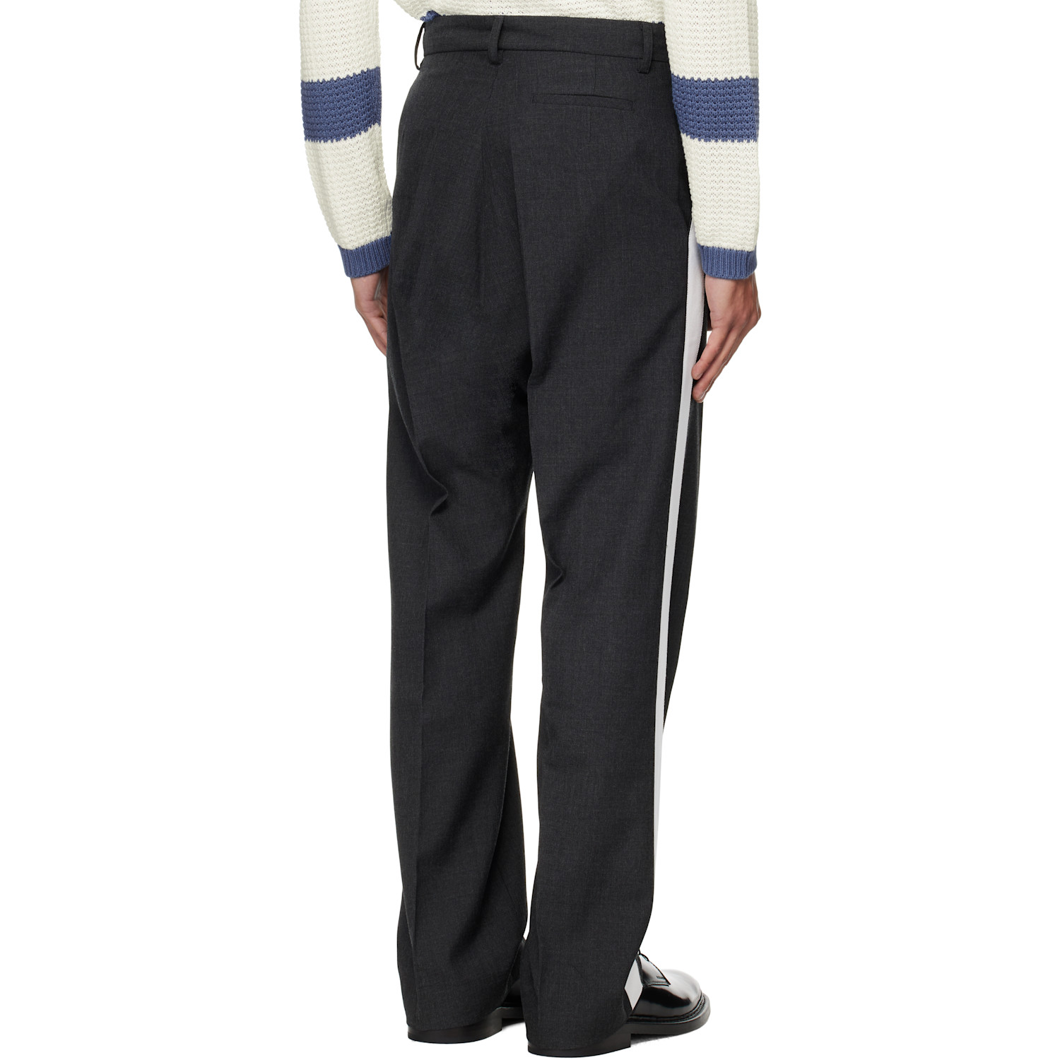  Stefan Cooke Gray Tuxedo Trousers 