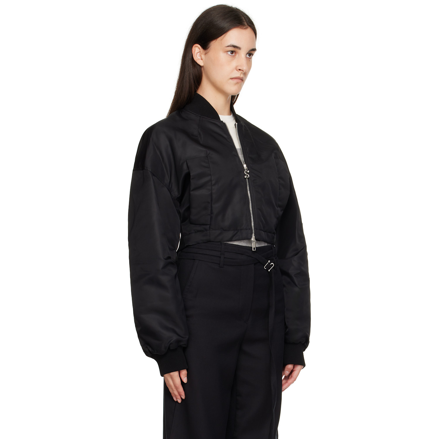  Sportmax Black Avenue Bomber Jacket 