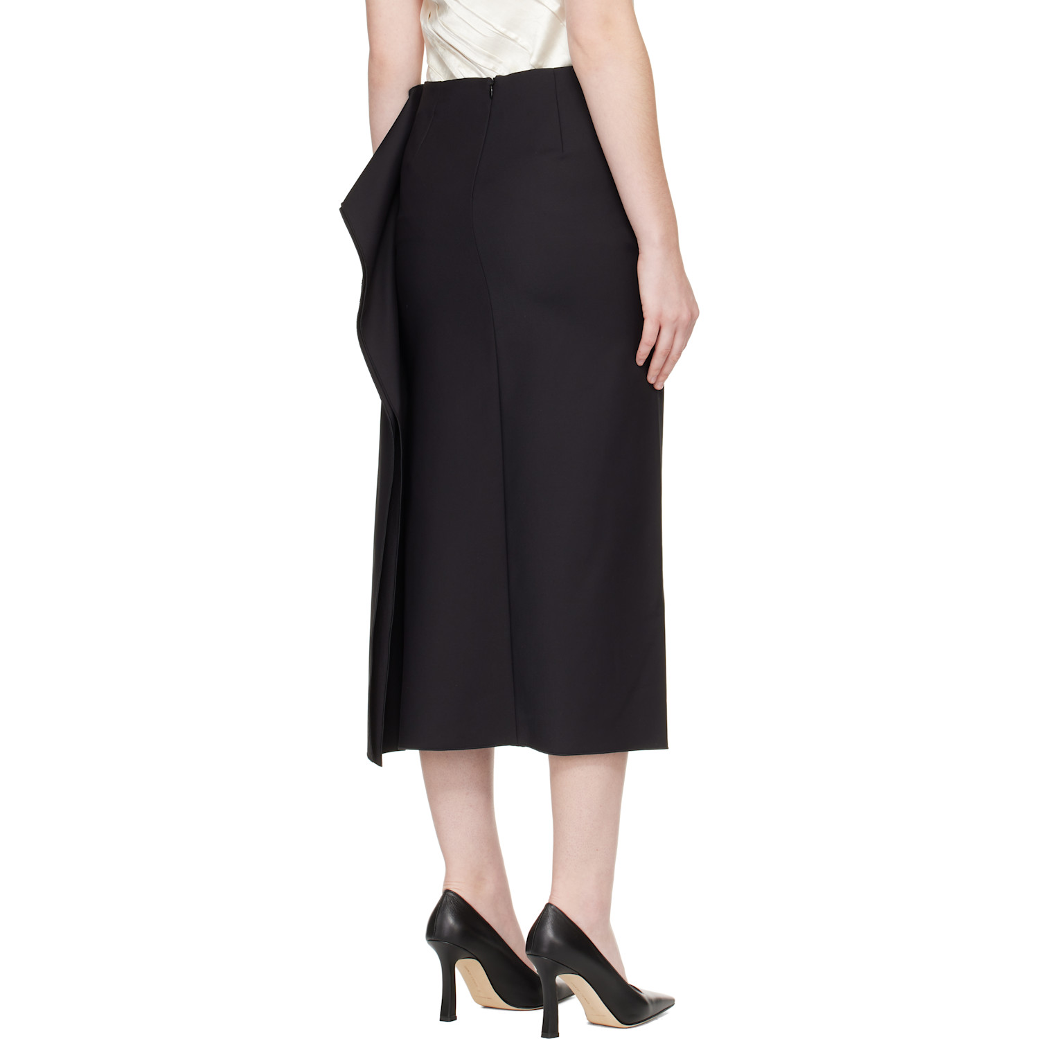  Sportmax Black Giambo Midi Skirt 