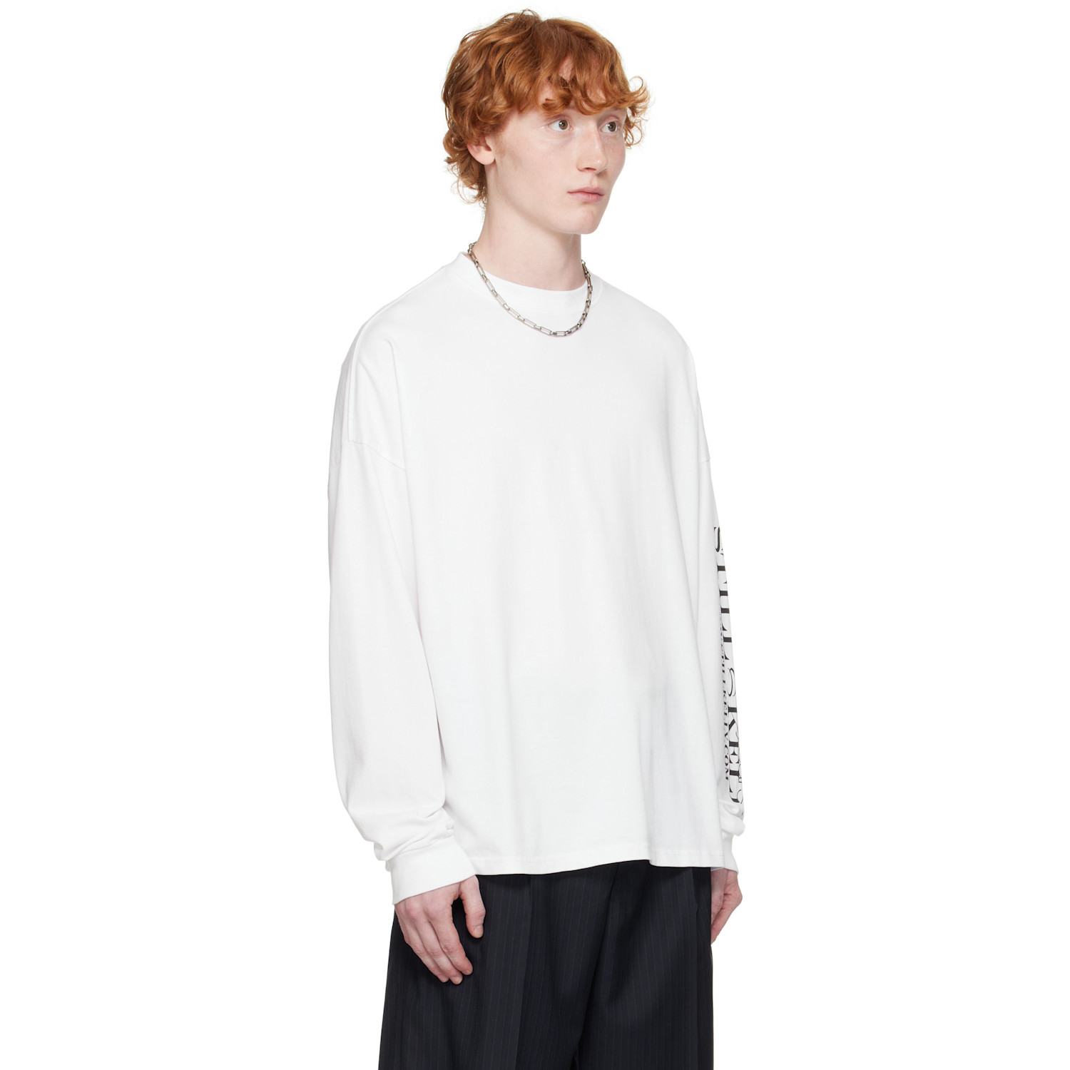  Still Kelly White Boxy Long Sleeve T-shirt 