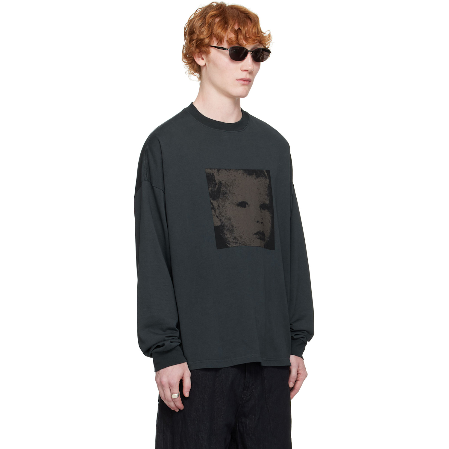  Still Kelly Black Boxy Long Sleeve T-shirt 