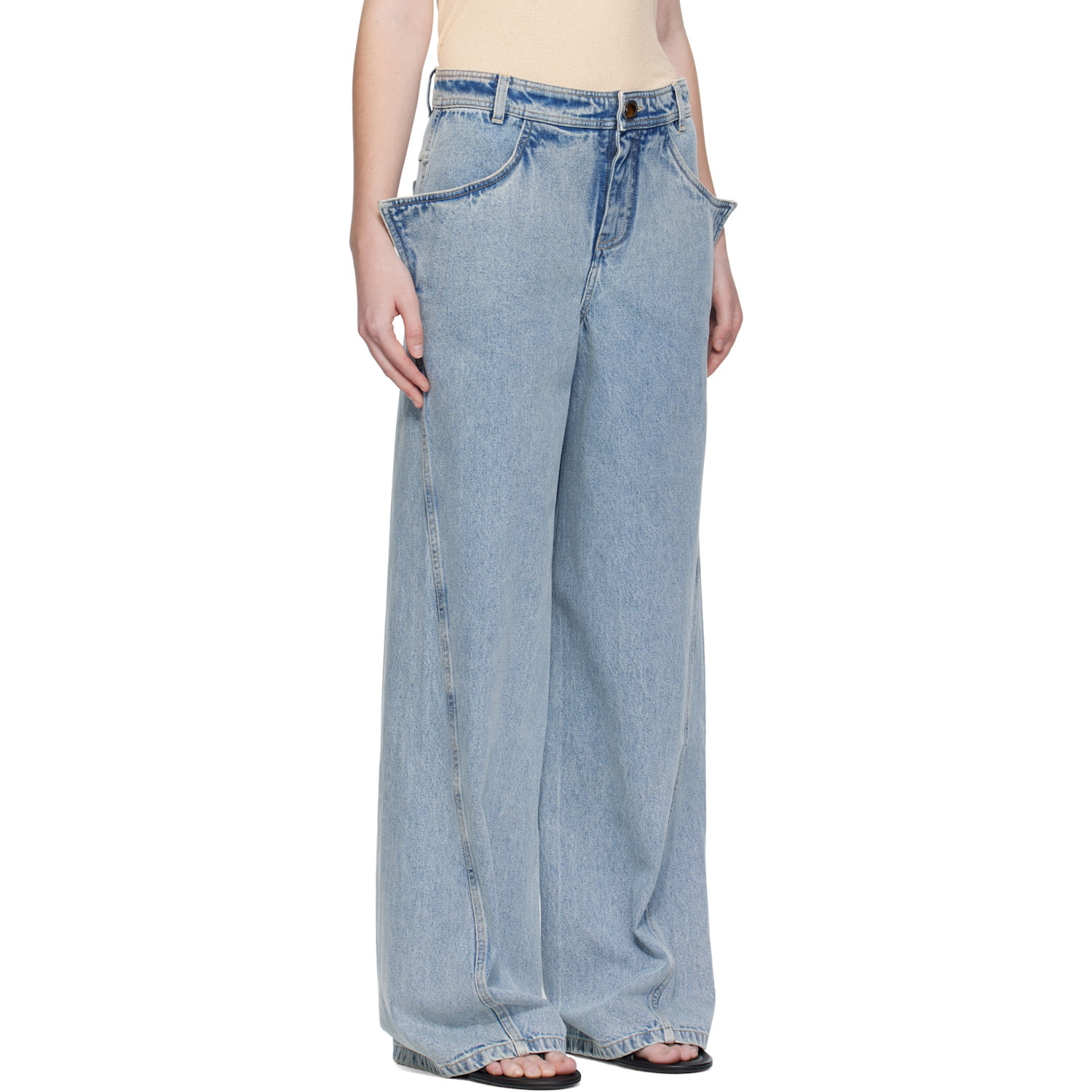  Christopher Esber Blue Manta Sting Jeans 