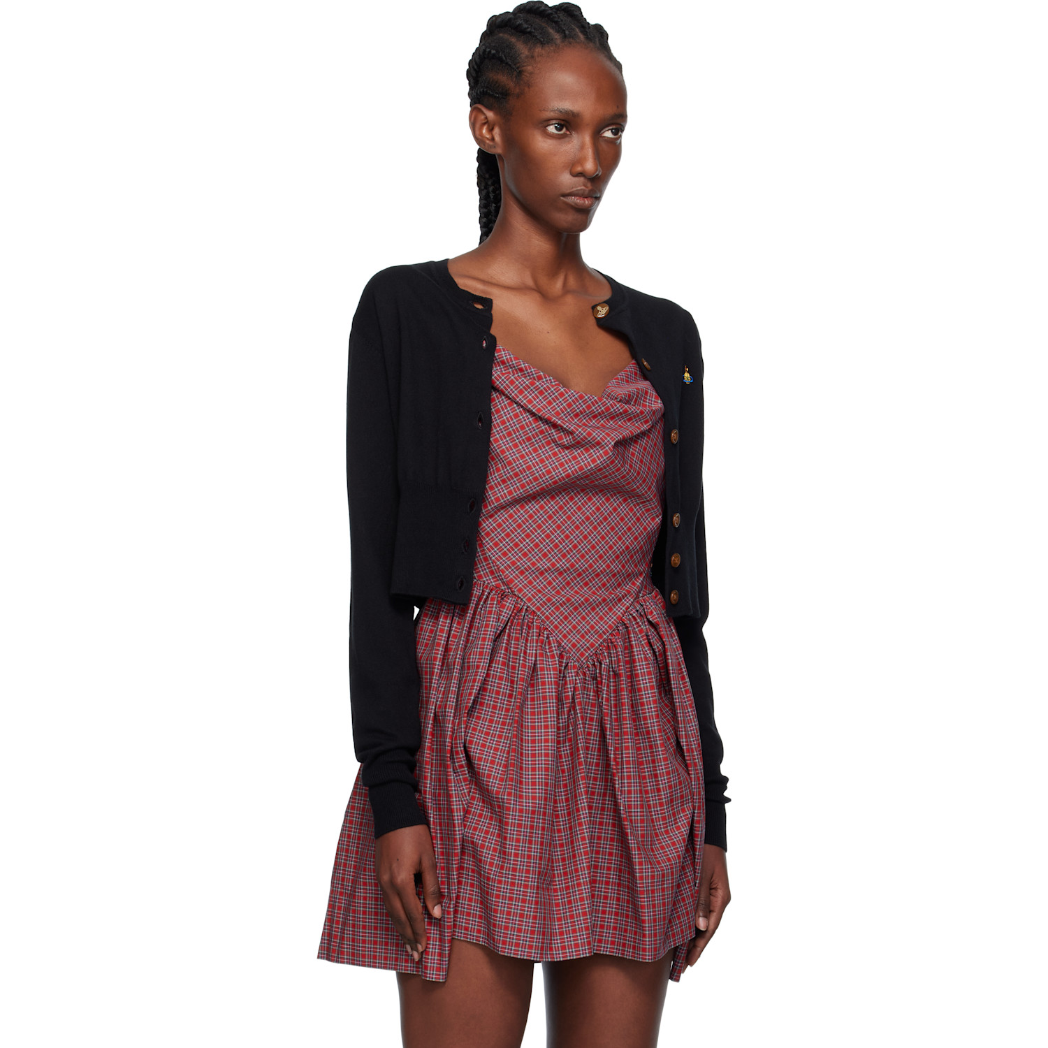  Vivienne Westwood Black Bea Cropped Cardigan 