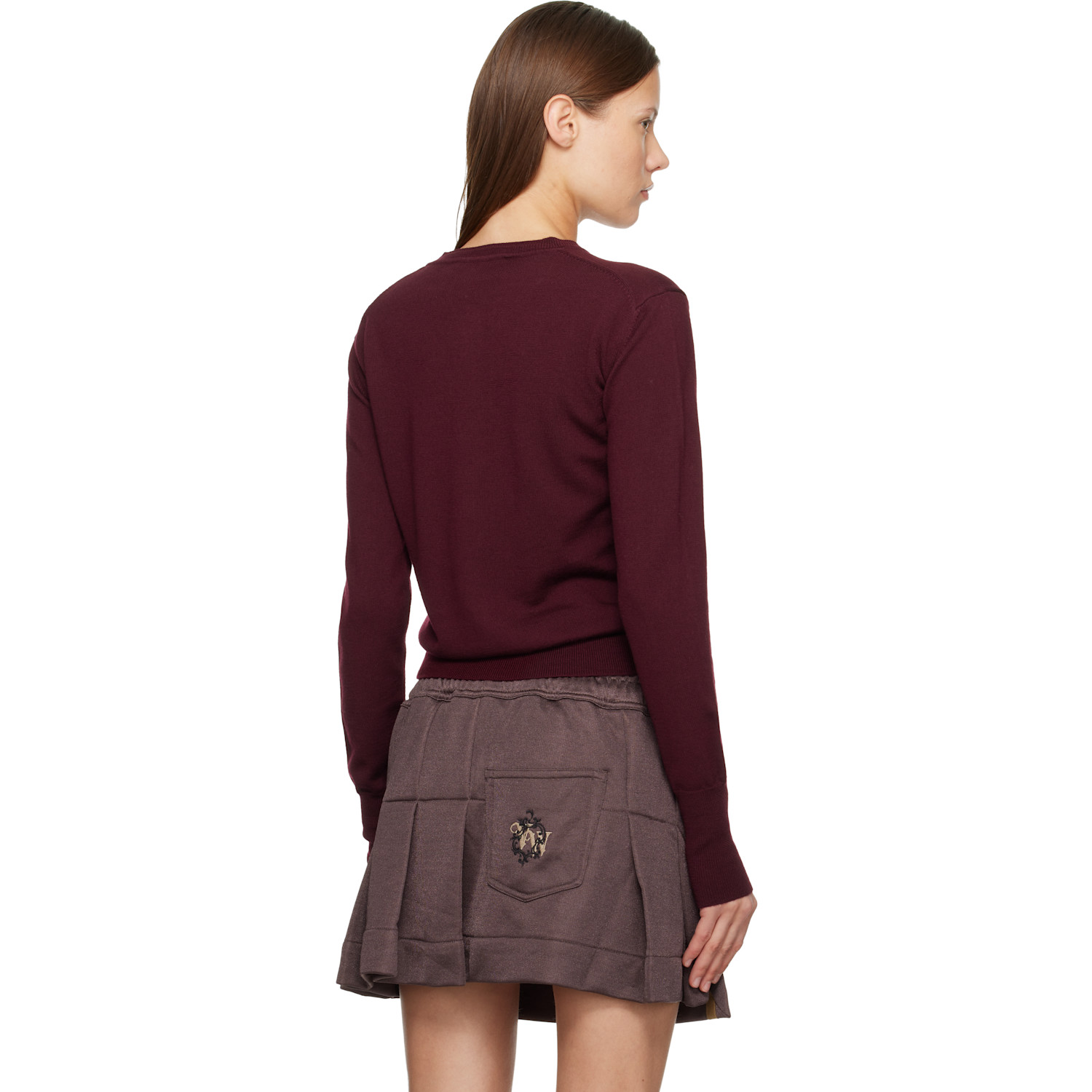  Vivienne Westwood Burgundy Bea Cardigan 