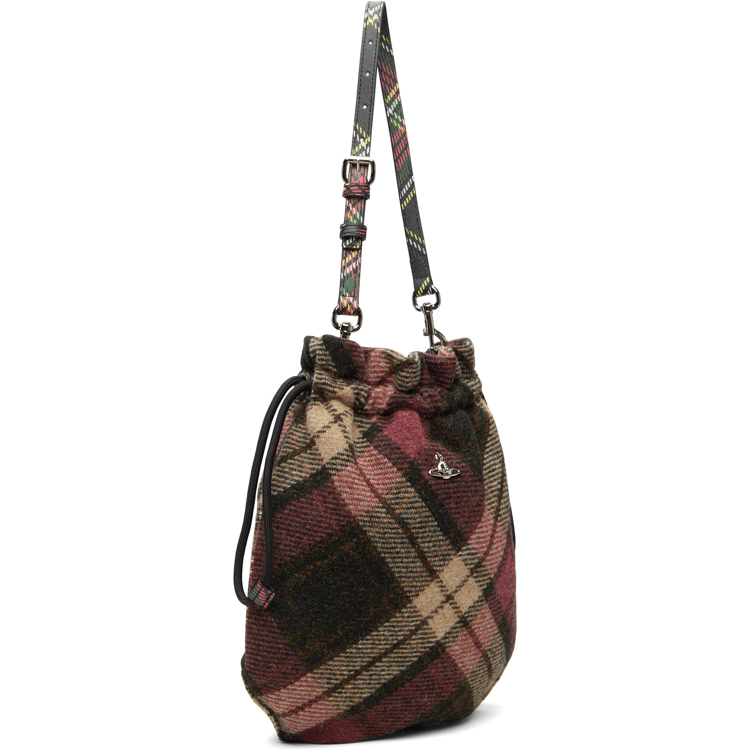  Vivienne Westwood Red & Brown Drawstring Pouch 