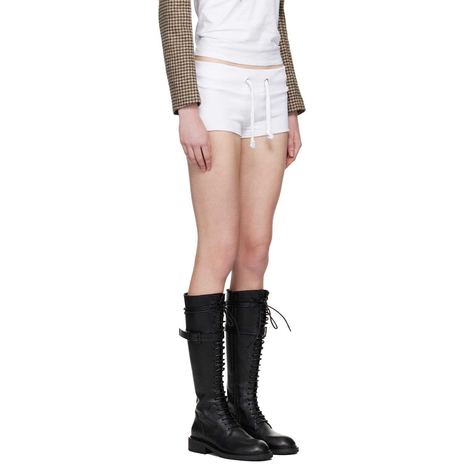  Laura Andraschko White 'chalet Slut' Shorts 