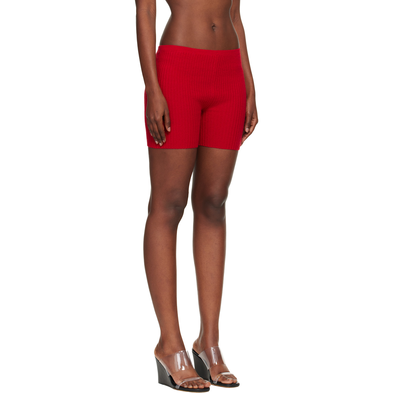  Judy Turner Red Biker Shorts 