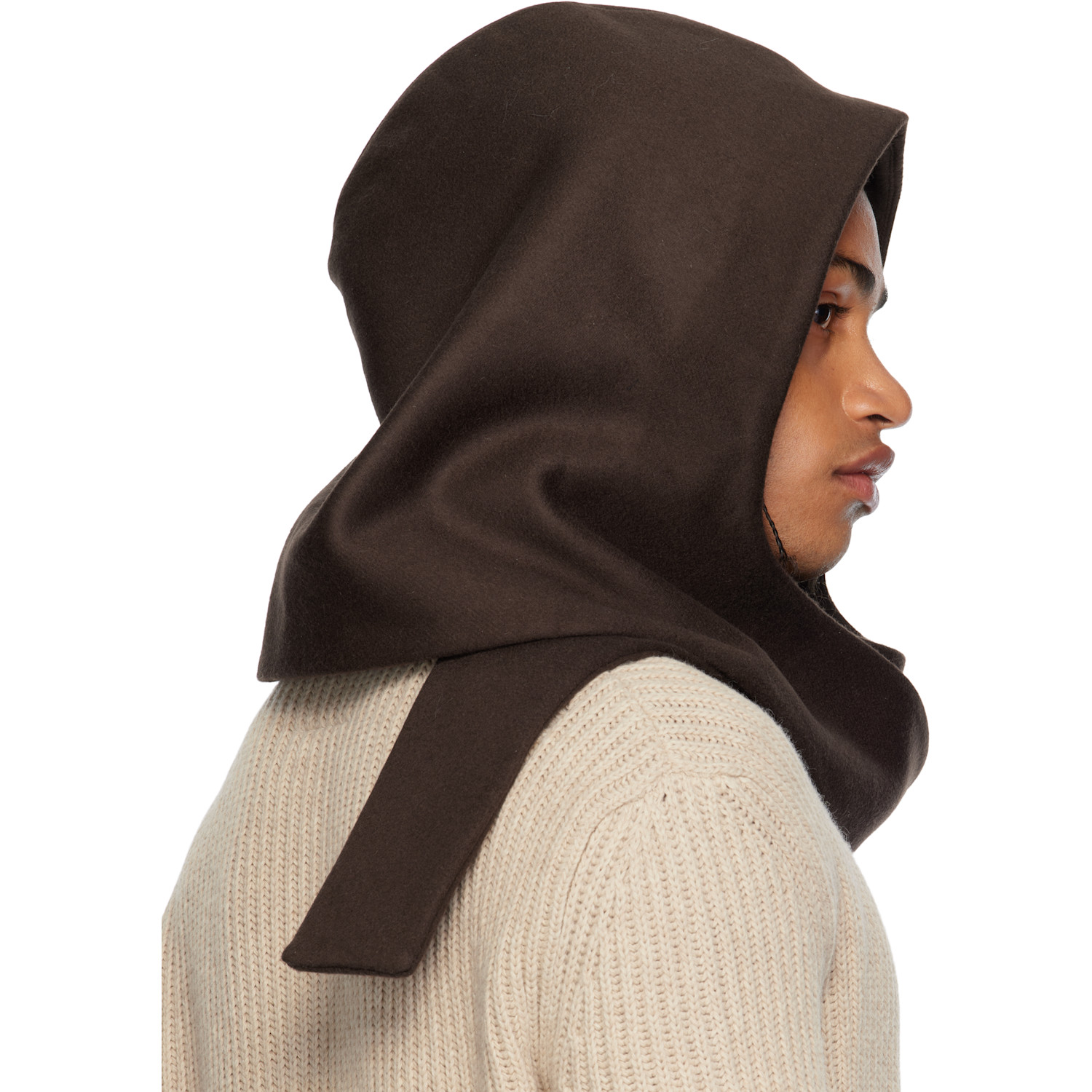  Colbo Brown Head Wrap Hooded Scarf 