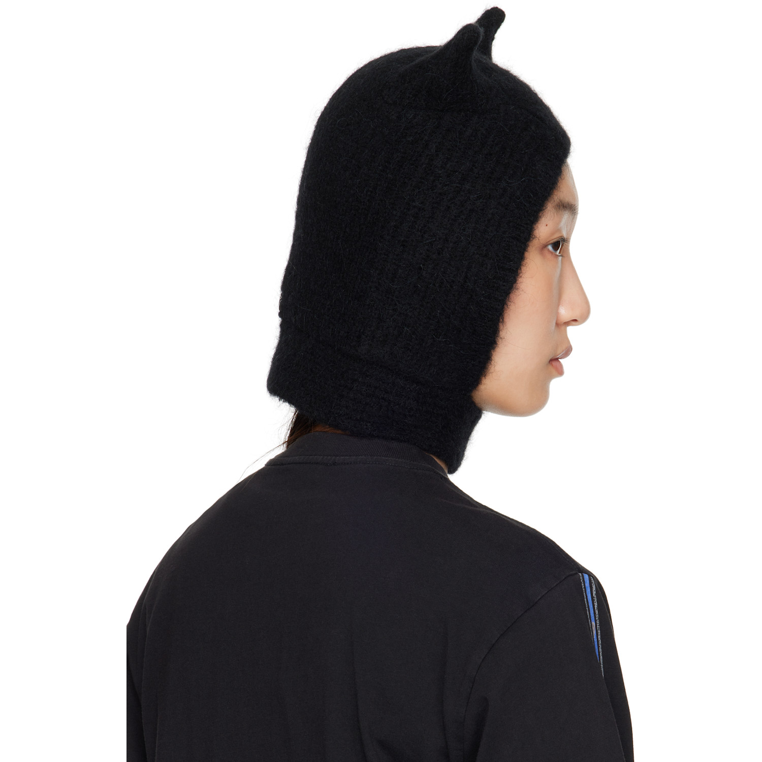  Coperni Black Knitted Horn Beanie 